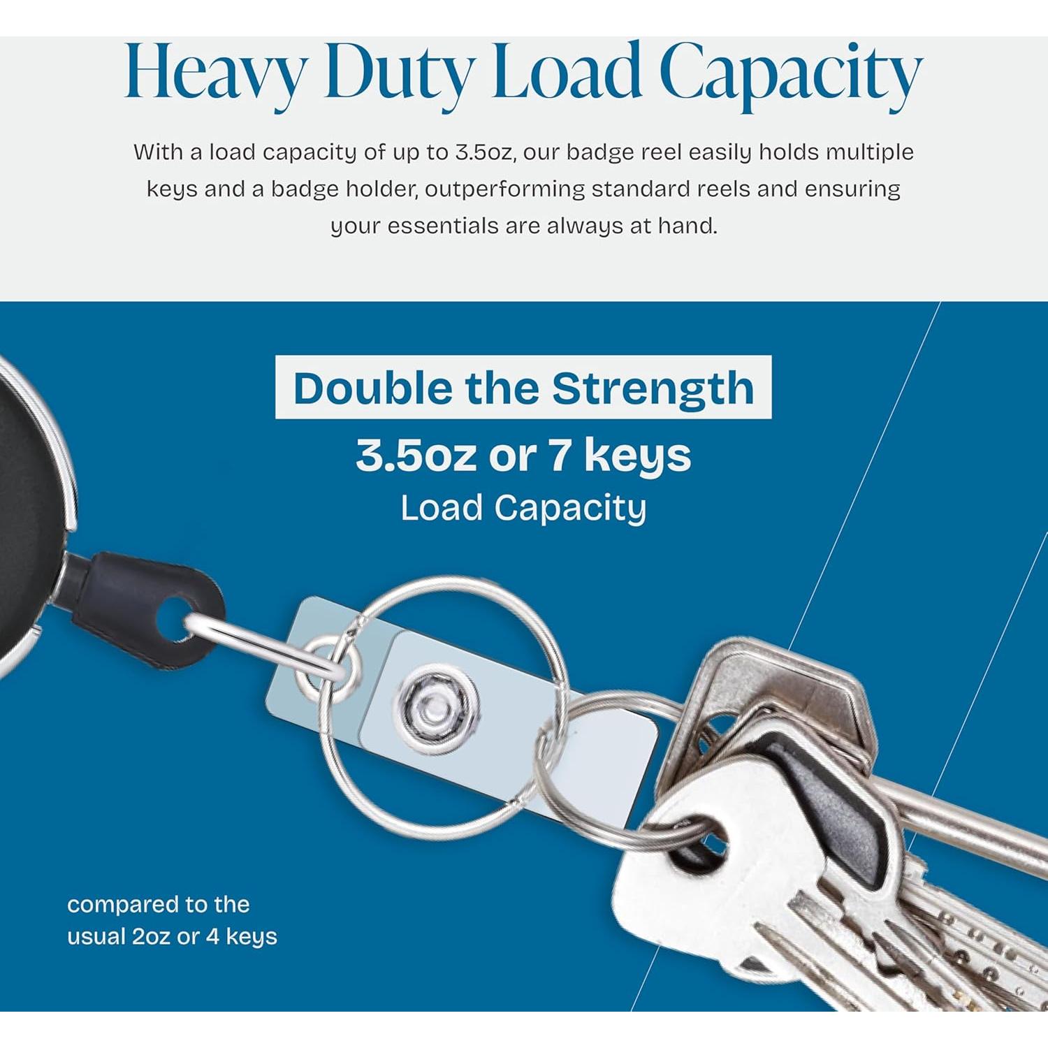 Soportes de Identificación Will Well 2 Pcs con Clip y Carretes