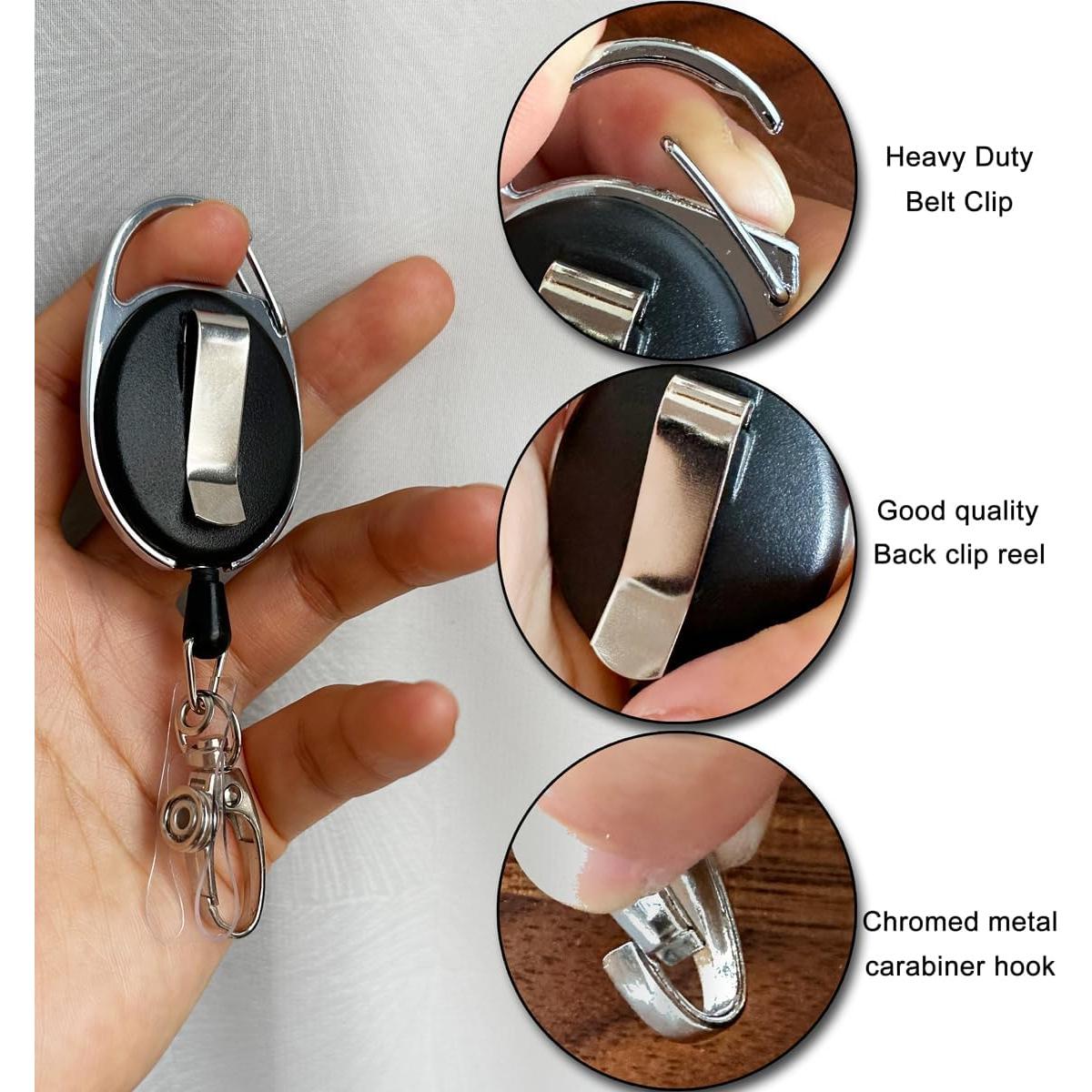Reel de Identificación Retráctil HoAoOo 2 Pack con Clip