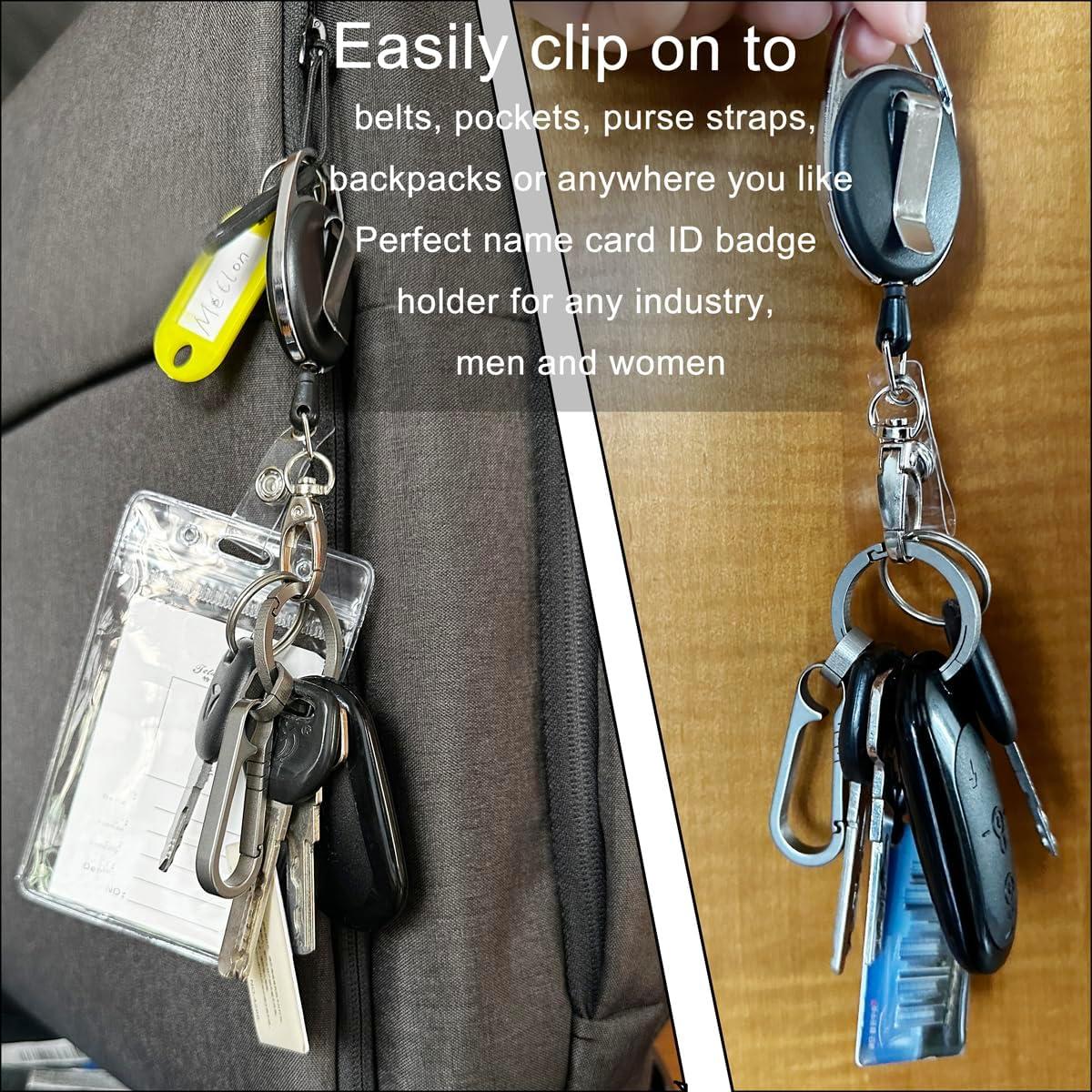 Reel de Identificación Retráctil HoAoOo 2 Pack con Clip