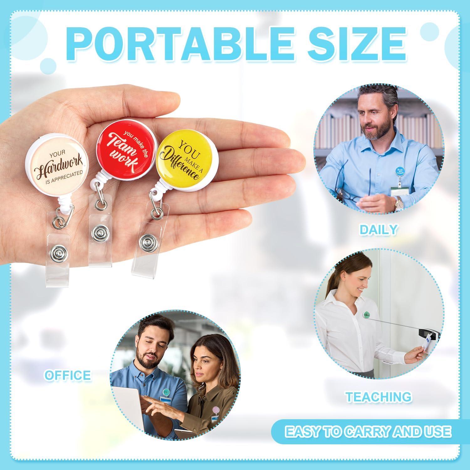 20 Ruedas de Insignia Retráctiles Piuaeue con Cita Motivacional