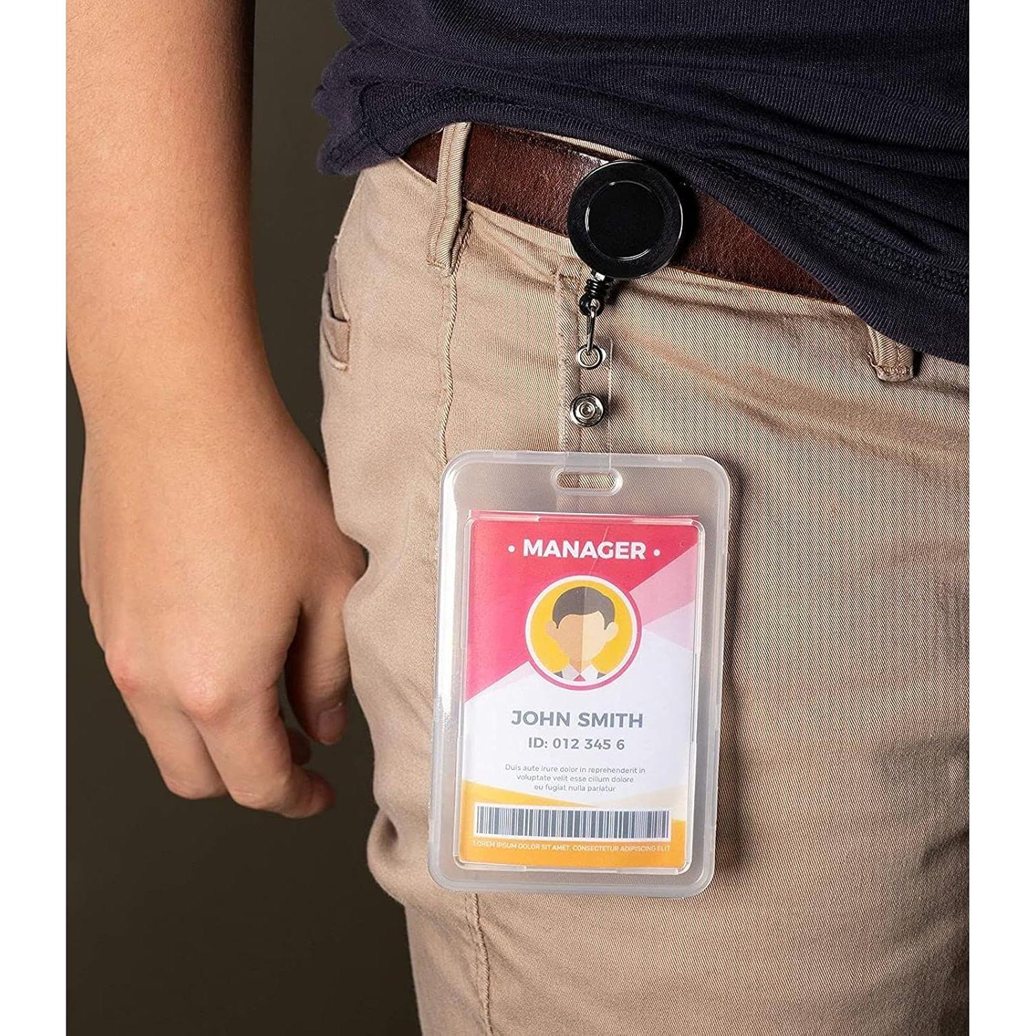 Paquete de 100 portatarjetas retráctiles Juvale 67.3 cm