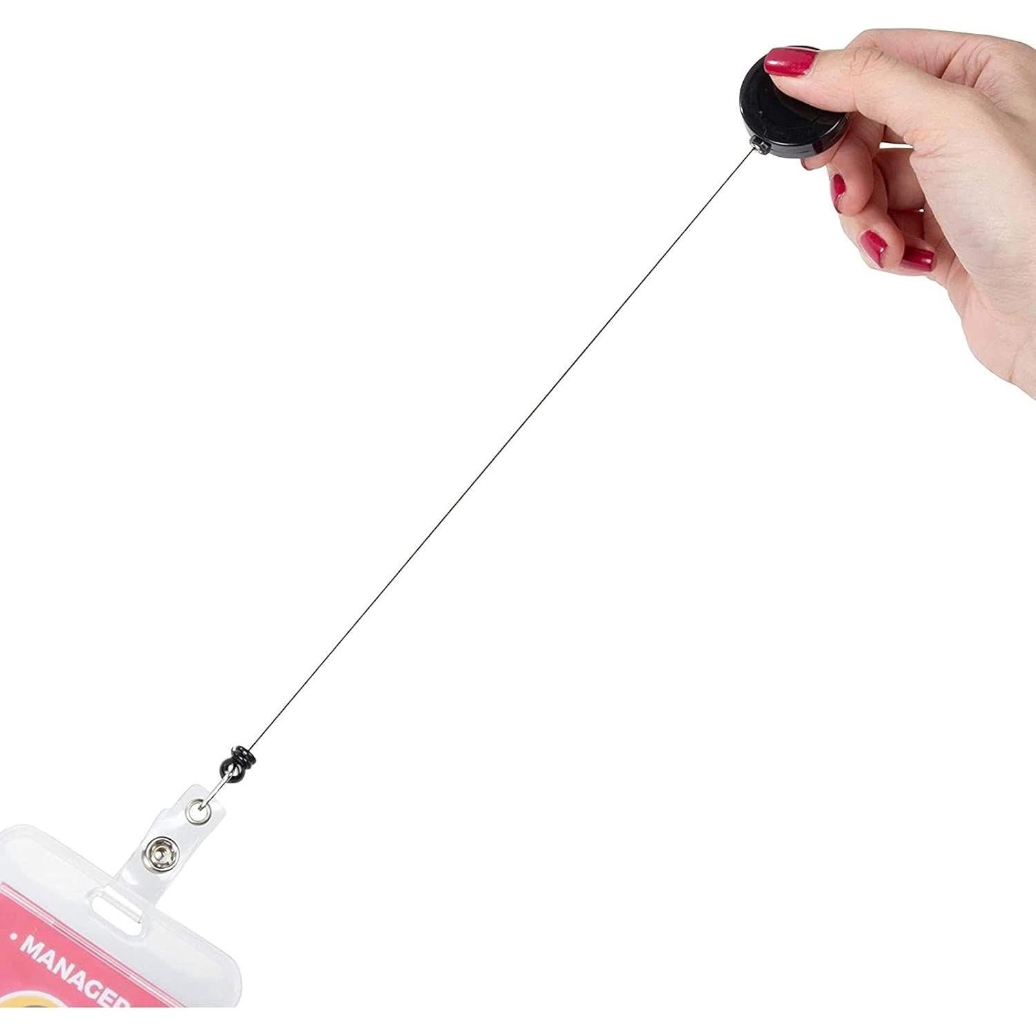 Paquete de 100 portatarjetas retráctiles Juvale 67.3 cm