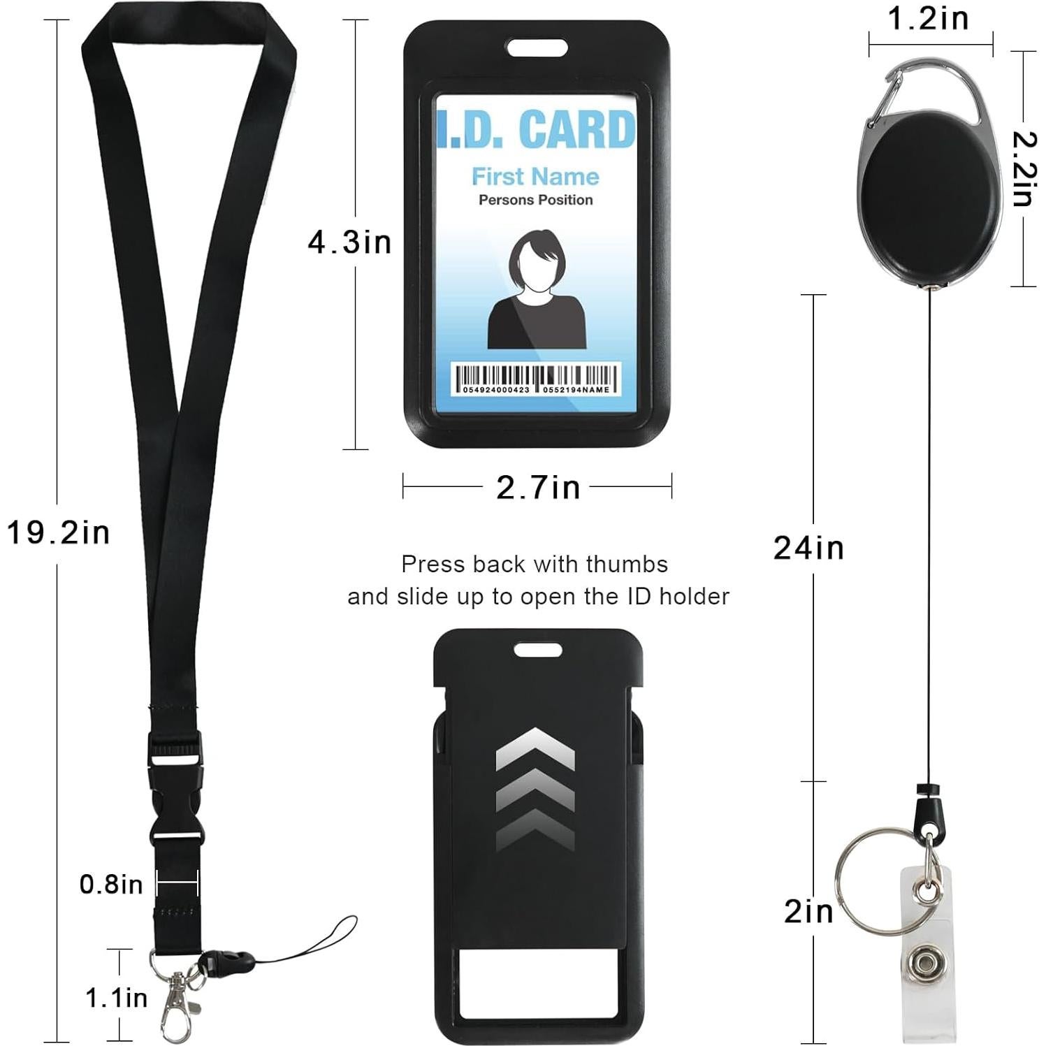 Soporte de Identificación Retráctil HappyHBT con Cordón 45.72cm