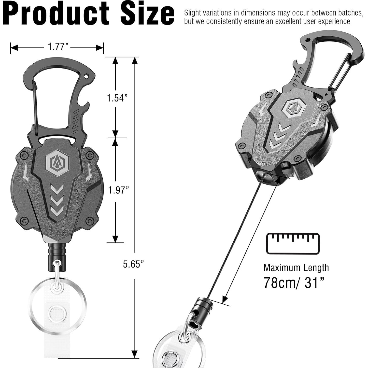 Llavero Retráctil Autonomier 2 Pack, 31" Dyneema, 25oz