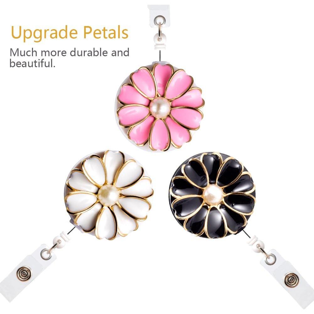 Porta Credencial Retráctil Qinsuee Clip Cocodrilo 3 Unidades