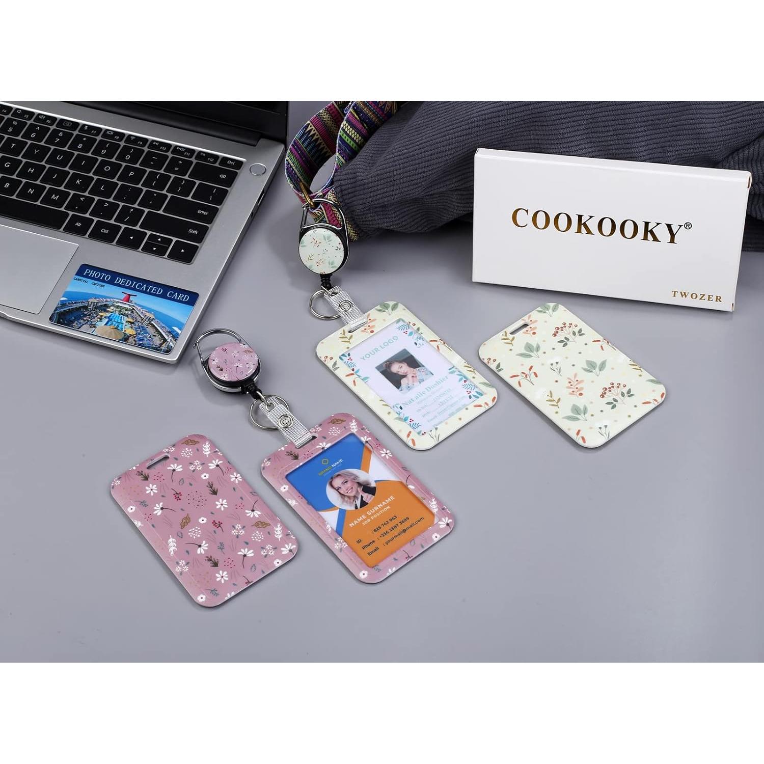 Portador de Insignia Retráctil COOKOOKY 2 Piezas 60 cm