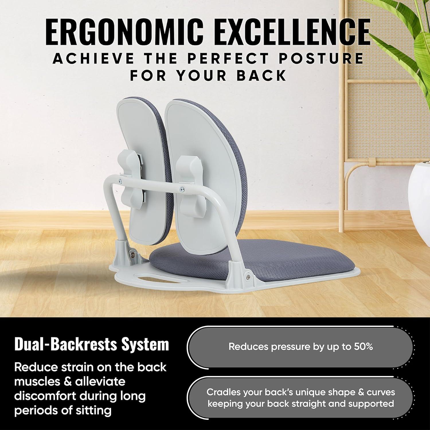Silla de Suelo Ergonómica Duorest - Plegable y Cómoda