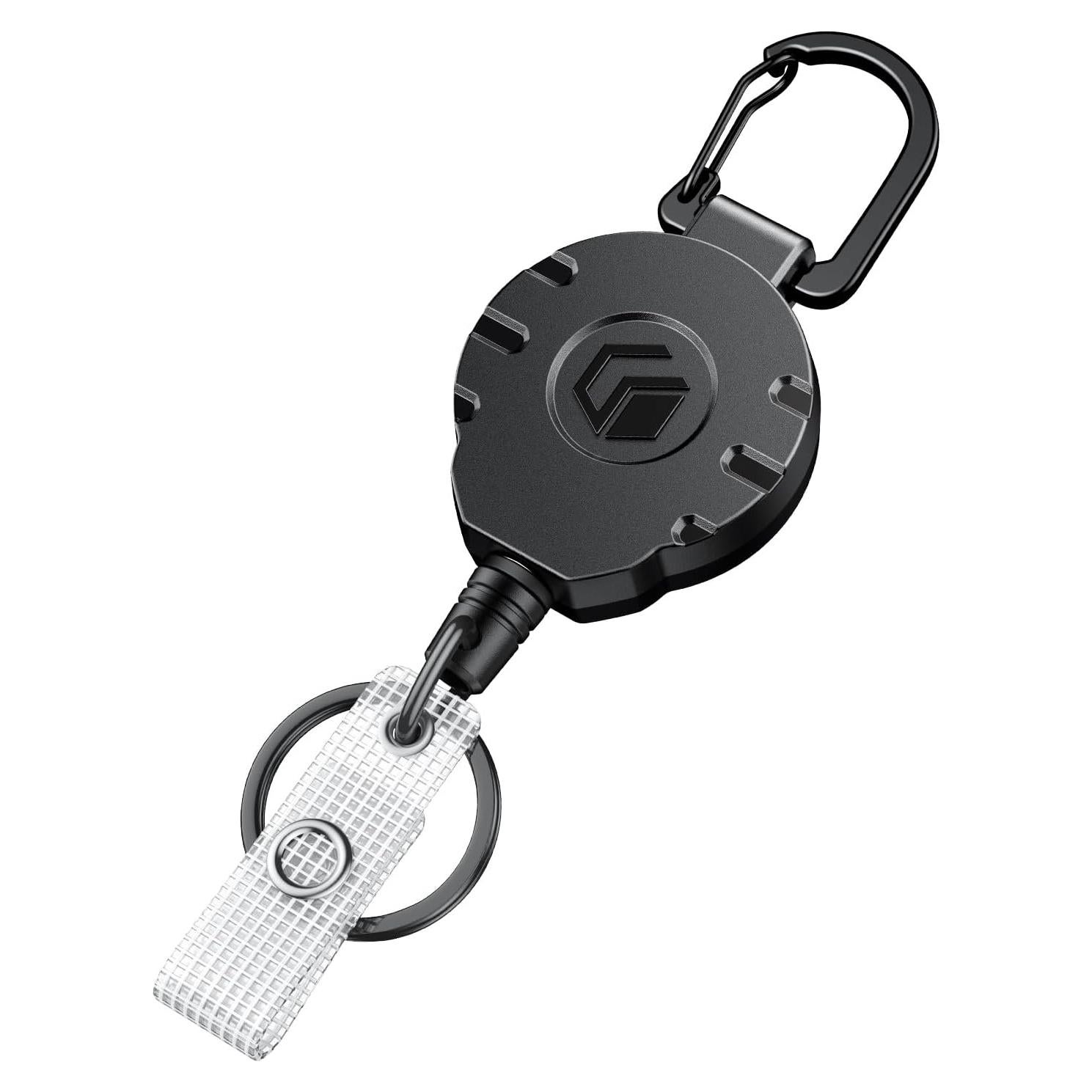 Portacarnet Retráctil Uniclife con Clip y Anillo de Llave