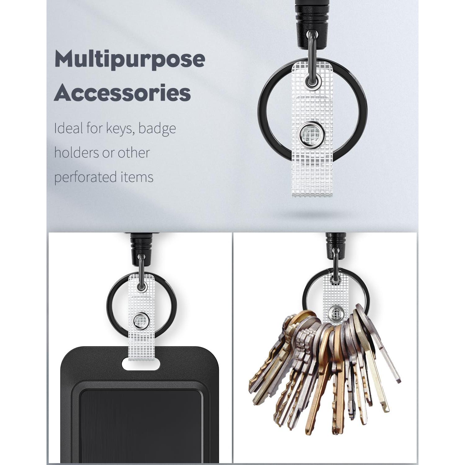 Portacarnet Retráctil Uniclife con Clip y Anillo de Llave