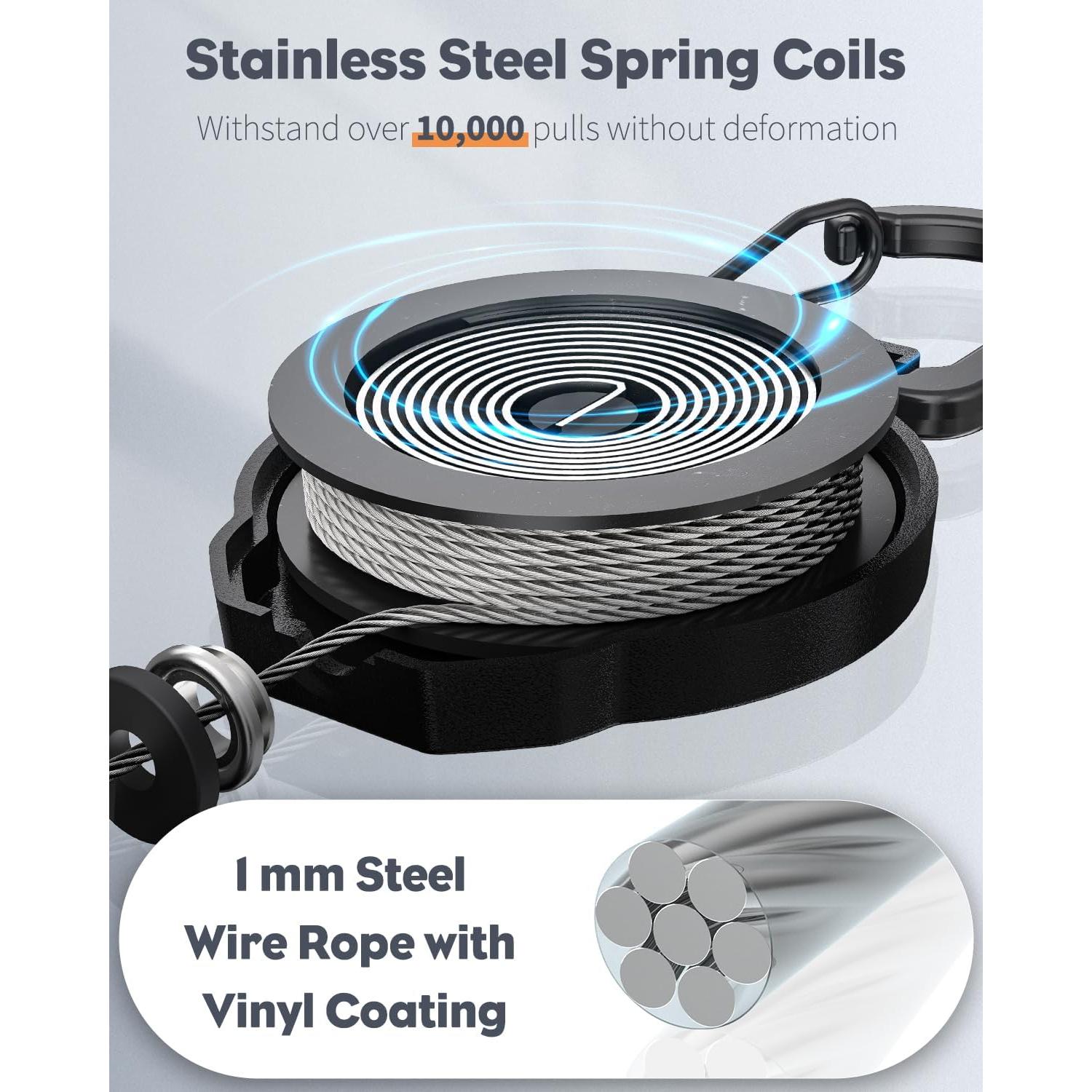 Portacarnet Retráctil Uniclife con Clip y Anillo de Llave