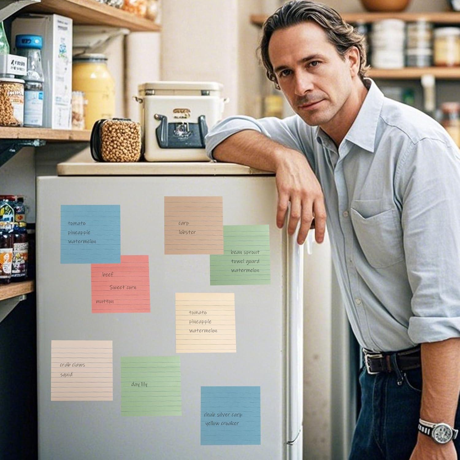 Notas Adhesivas Rayadas HCTBN 10.16x10.16 cm Vintage - Paquete de 12