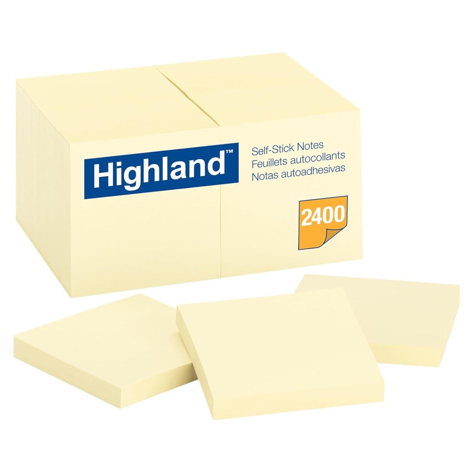 Notas Adhesivas 3M Highland Amarillo 7.6x7.6 cm Set 24