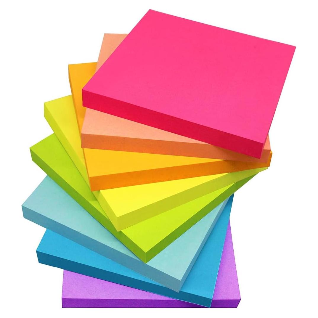 Notas Adhesivas Vanpad 7.62x7.62 cm, 8 Colores Brillantes