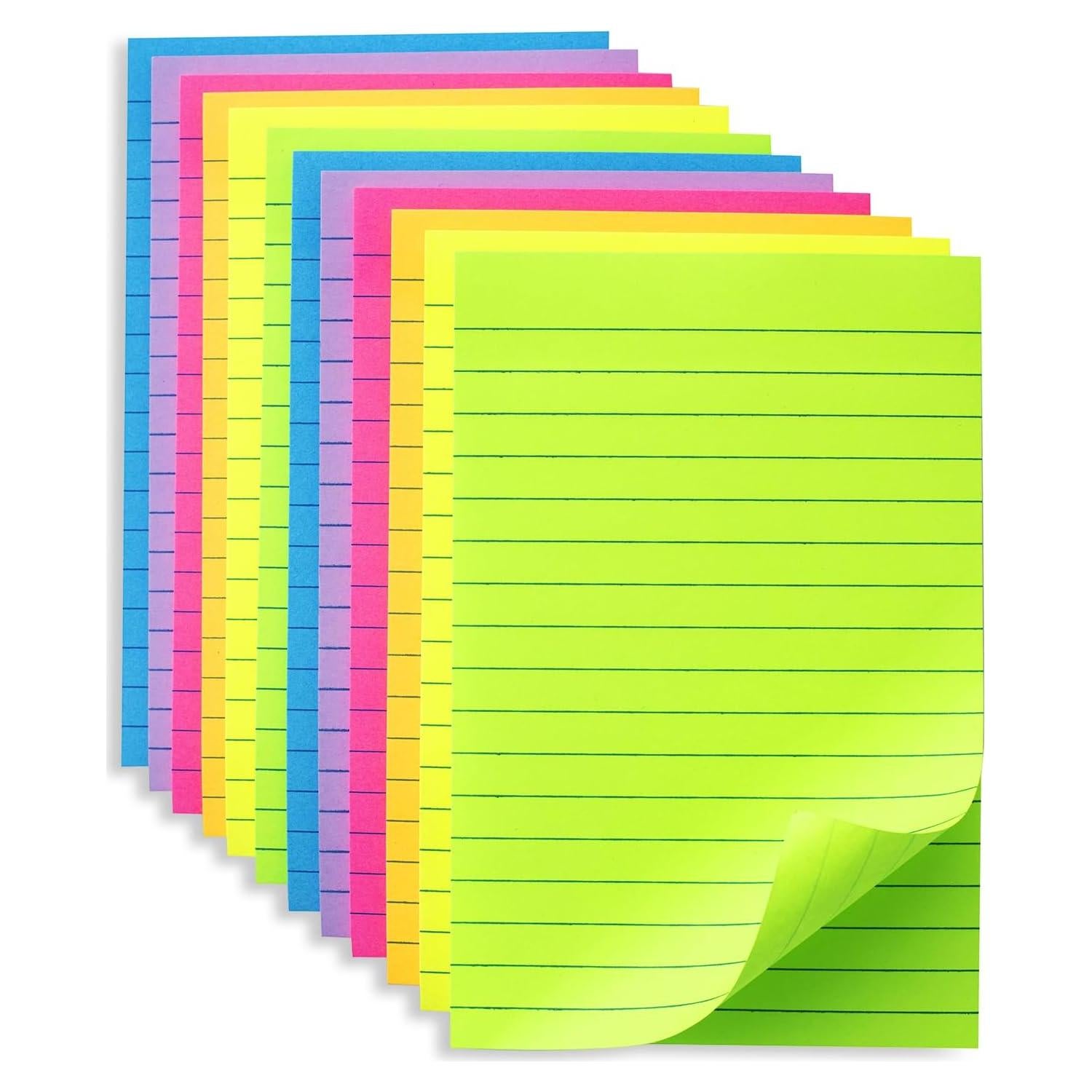 Notas Adhesivas Kozerite 10x15 cm Paquete de 12 Colores Brillantes