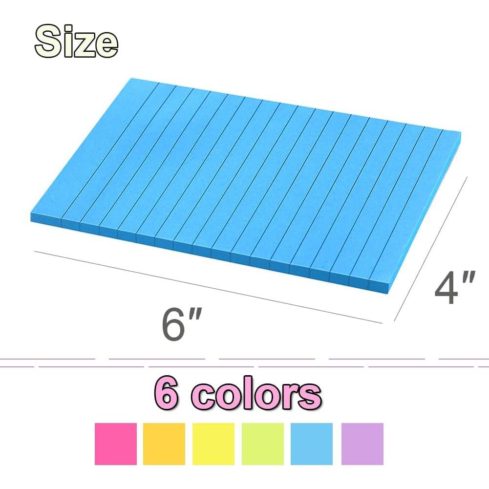 Notas Adhesivas Kozerite 10x15 cm Paquete de 12 Colores Brillantes