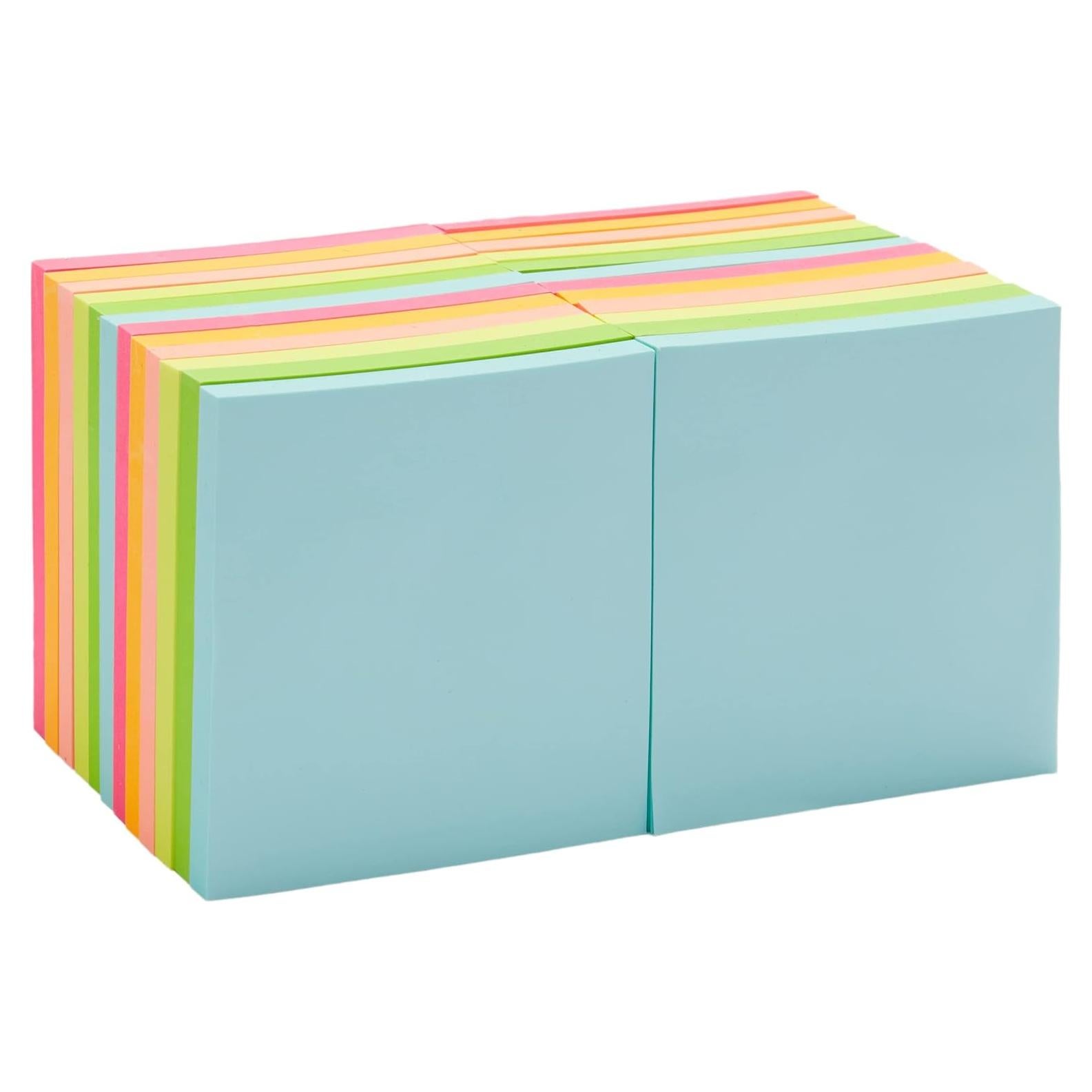 Notas Adhesivas Amazon Basics 7.62x7.62cm 24-Pack Colores Variados