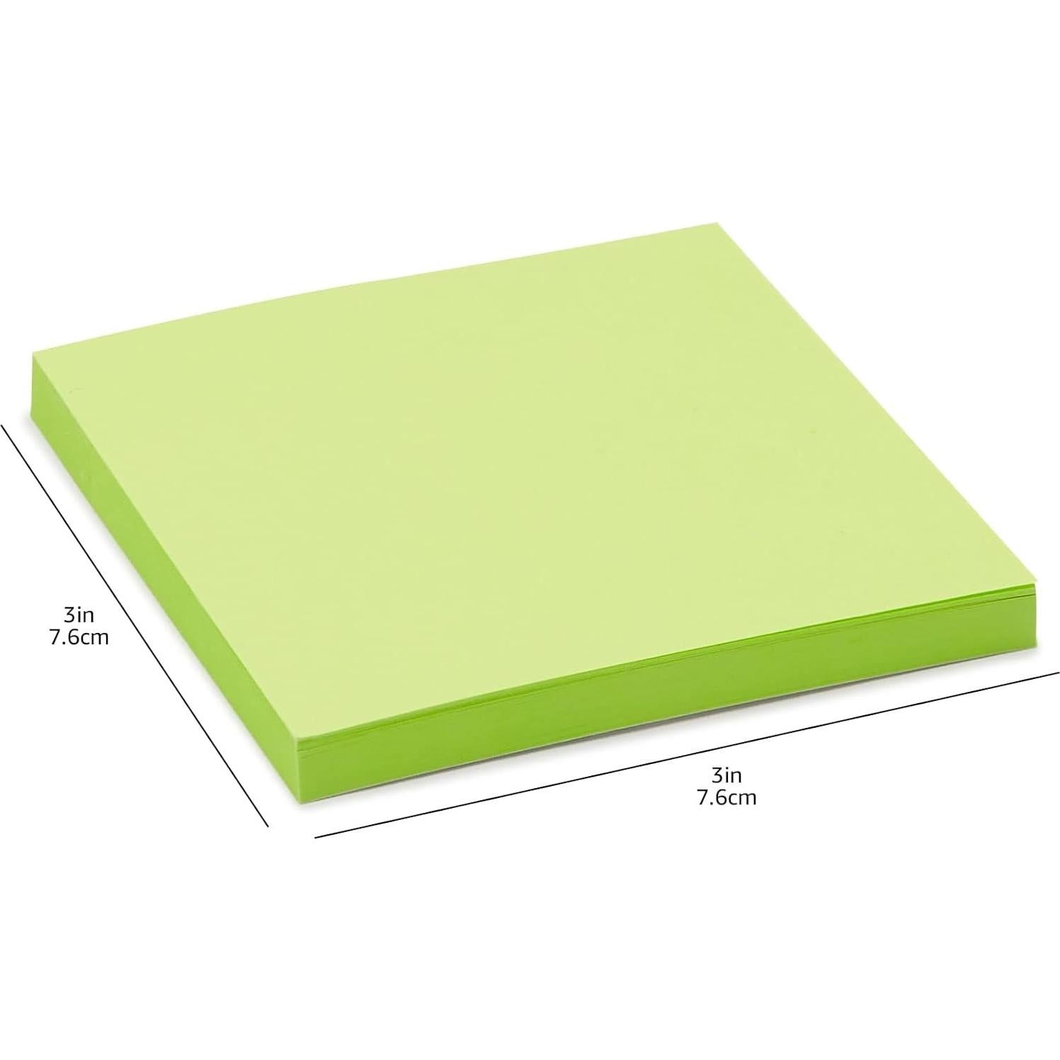 Notas Adhesivas Amazon Basics 7.62x7.62cm 24-Pack Colores Variados