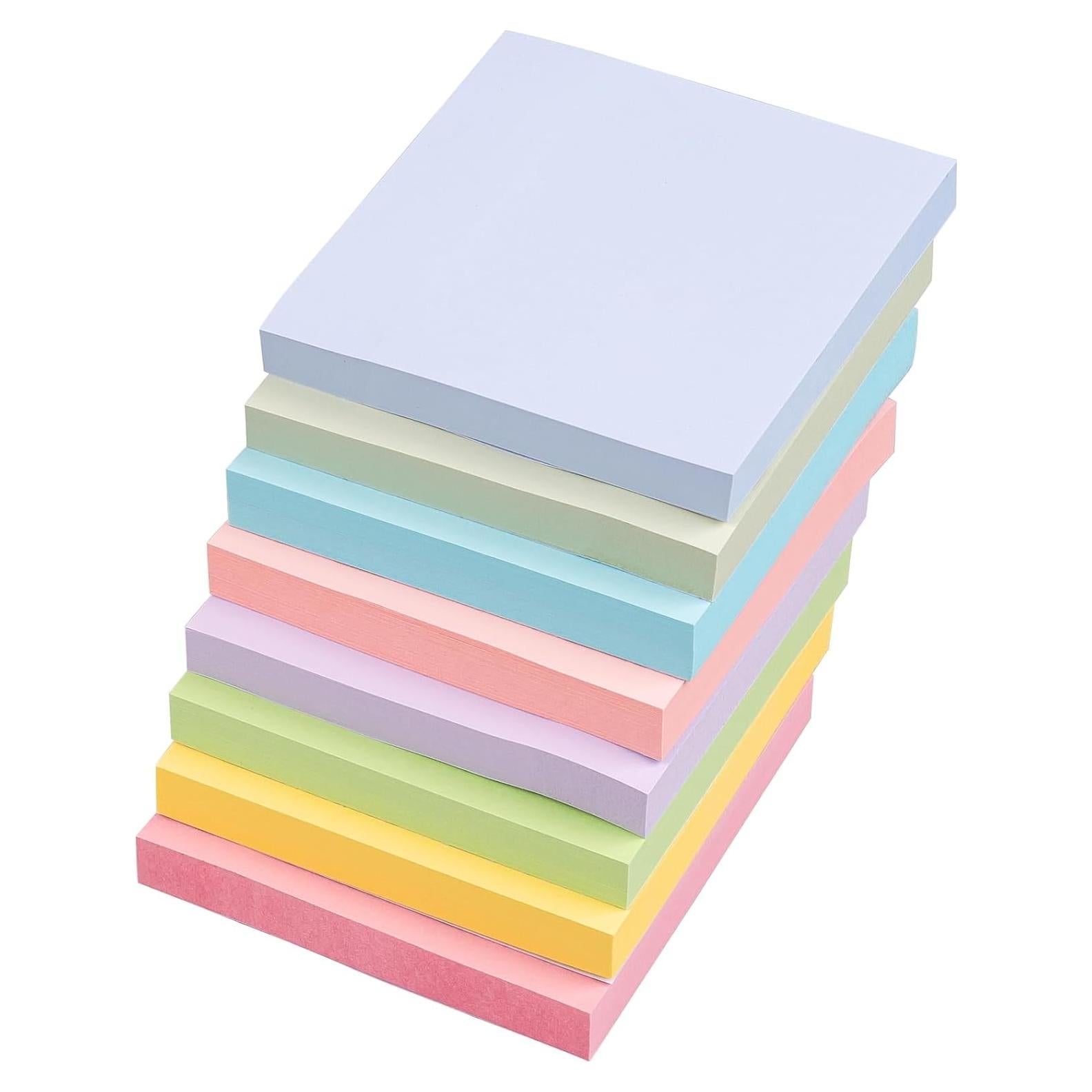 Notas Adhesivas AUYAARS 7.62cm x 7.62cm, 800 Hojas, 8 Colores