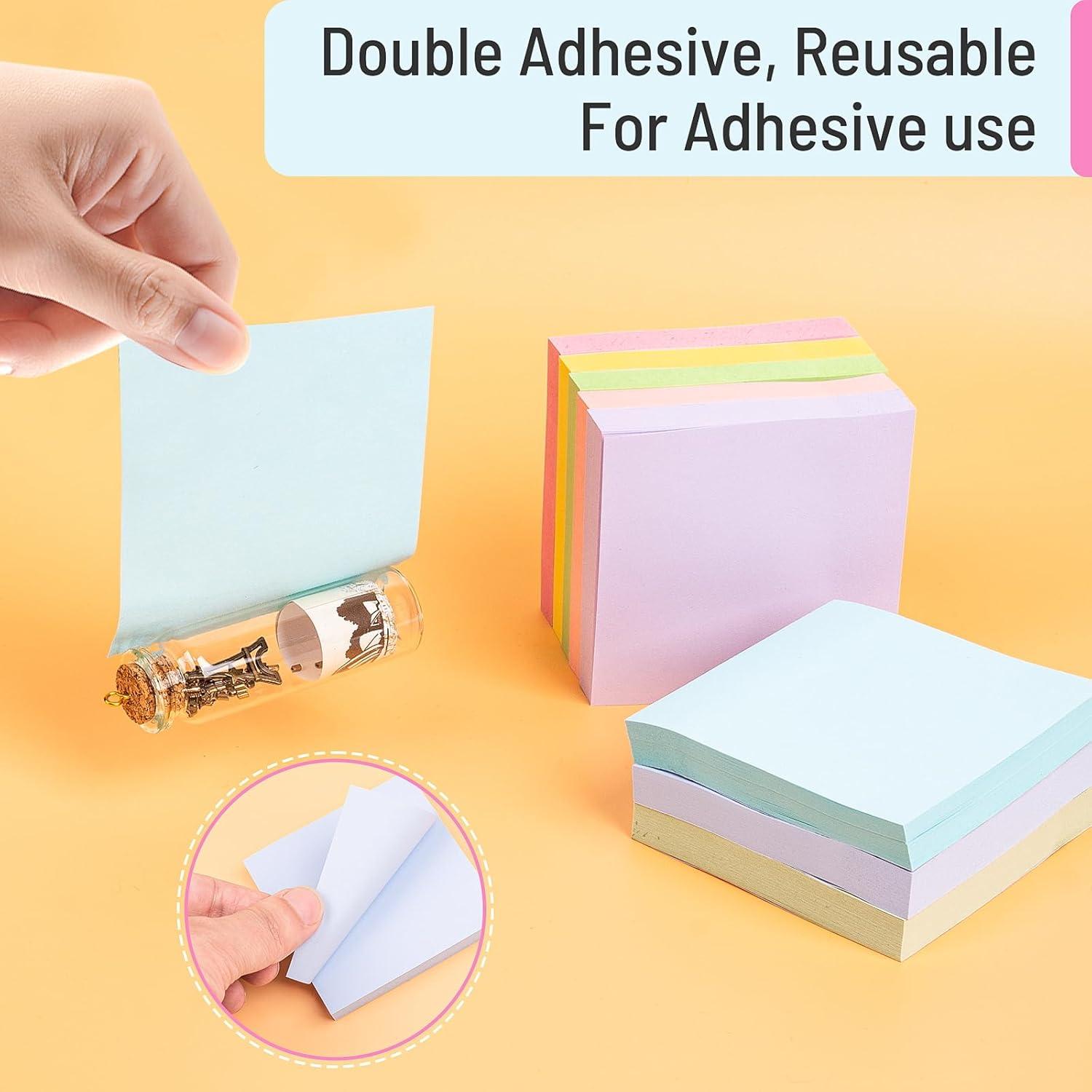 Notas Adhesivas AUYAARS 7.62cm x 7.62cm, 800 Hojas, 8 Colores