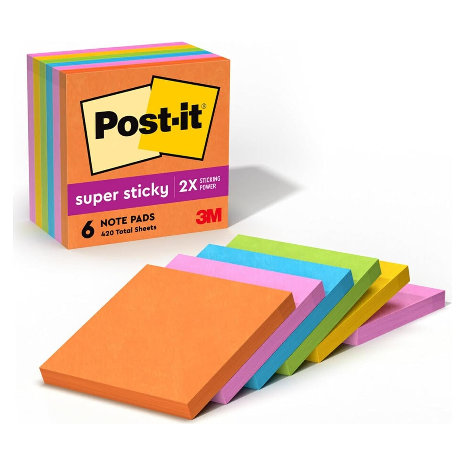 Notas Post-it Súper Adhesivas 3x3" Post-it Energía Impulsora