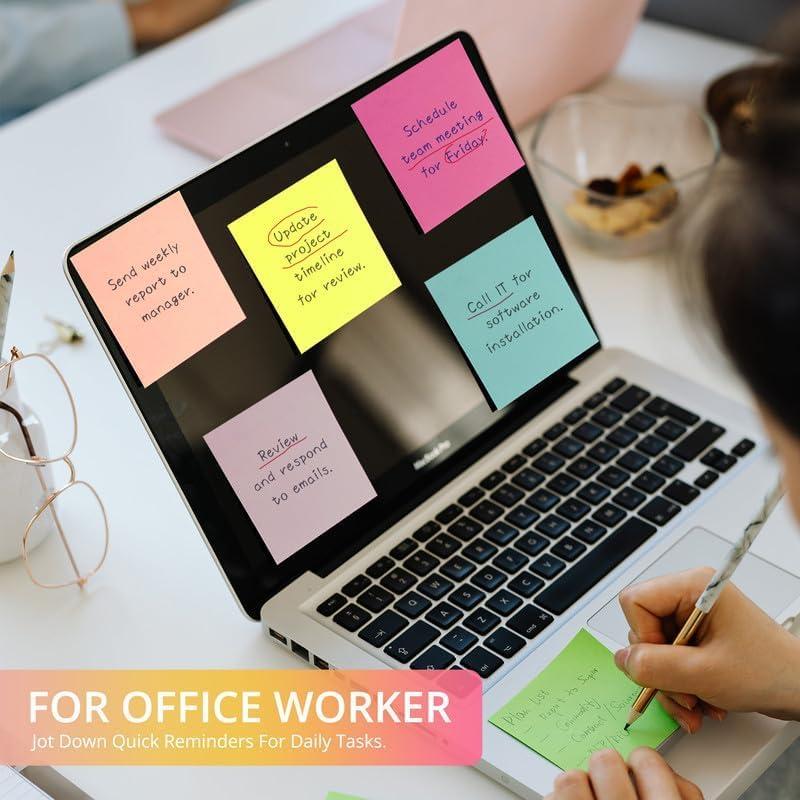 Notas Adhesivas Taja 12 Bloc 7.62x7.62 cm Pastel Suave