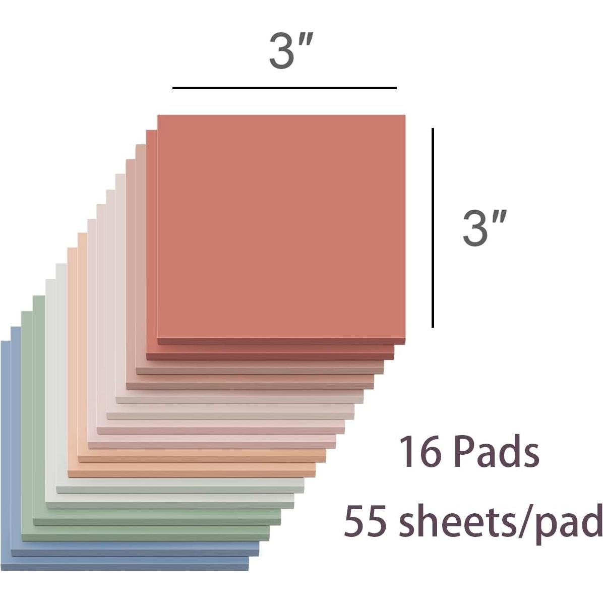 Notas Adhesivas Kozerite 3x3" Vintage 16 Paquete Reciclables
