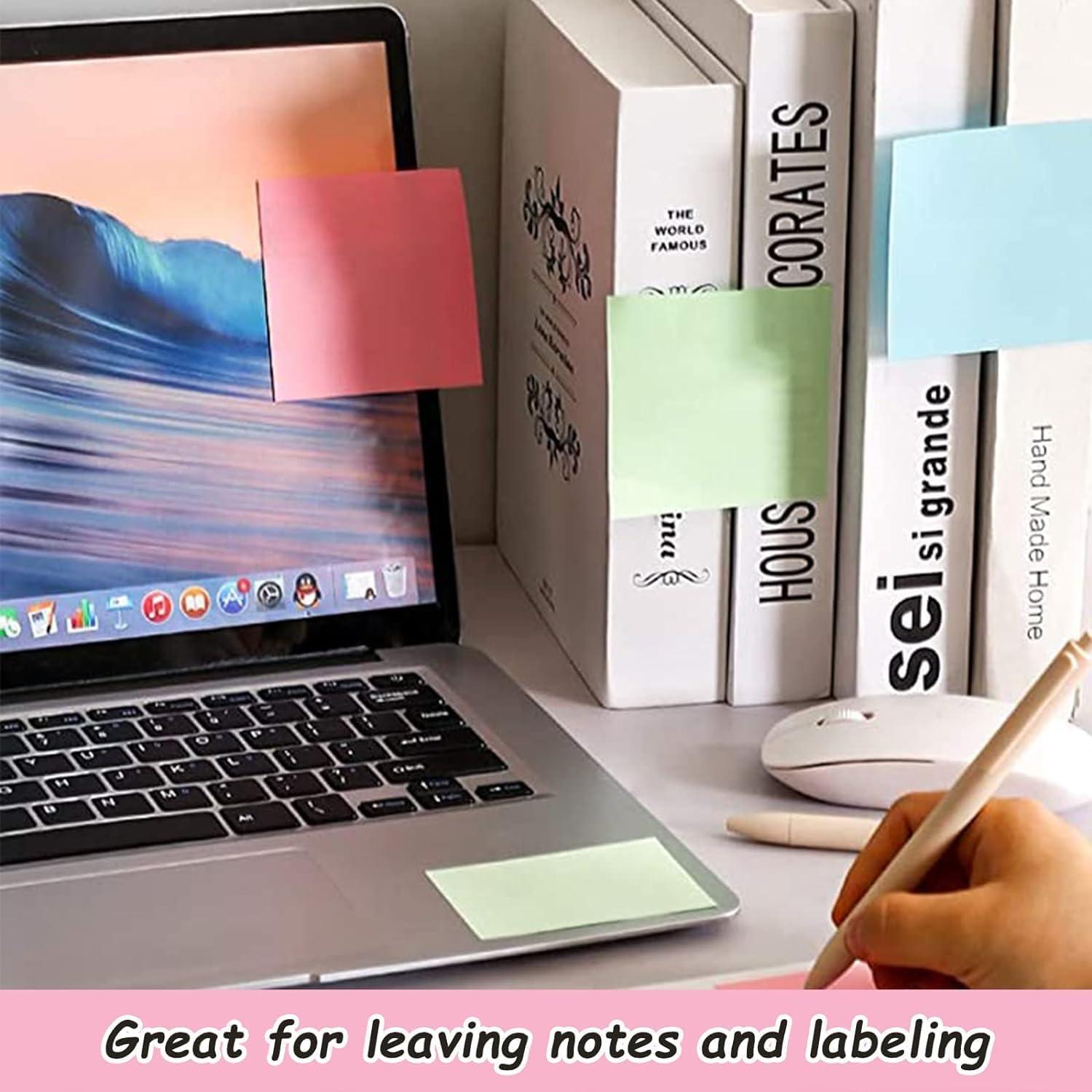 Notas Adhesivas HappyHapi 3x3" 28 Paquetes 2800 Hojas Colores