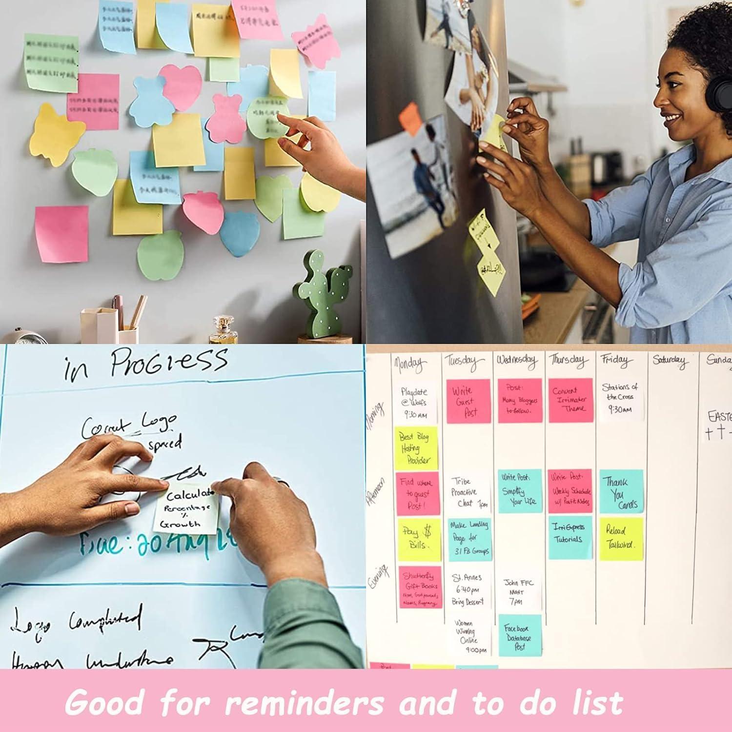 Notas Adhesivas HappyHapi 3x3" 28 Paquetes 2800 Hojas Colores