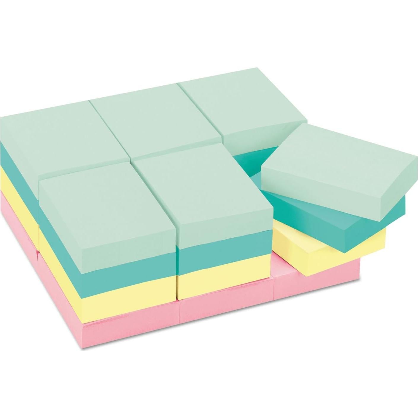 Notas Post-it 1.5x2" 24 blocs Cafetería de Playa colores pastel