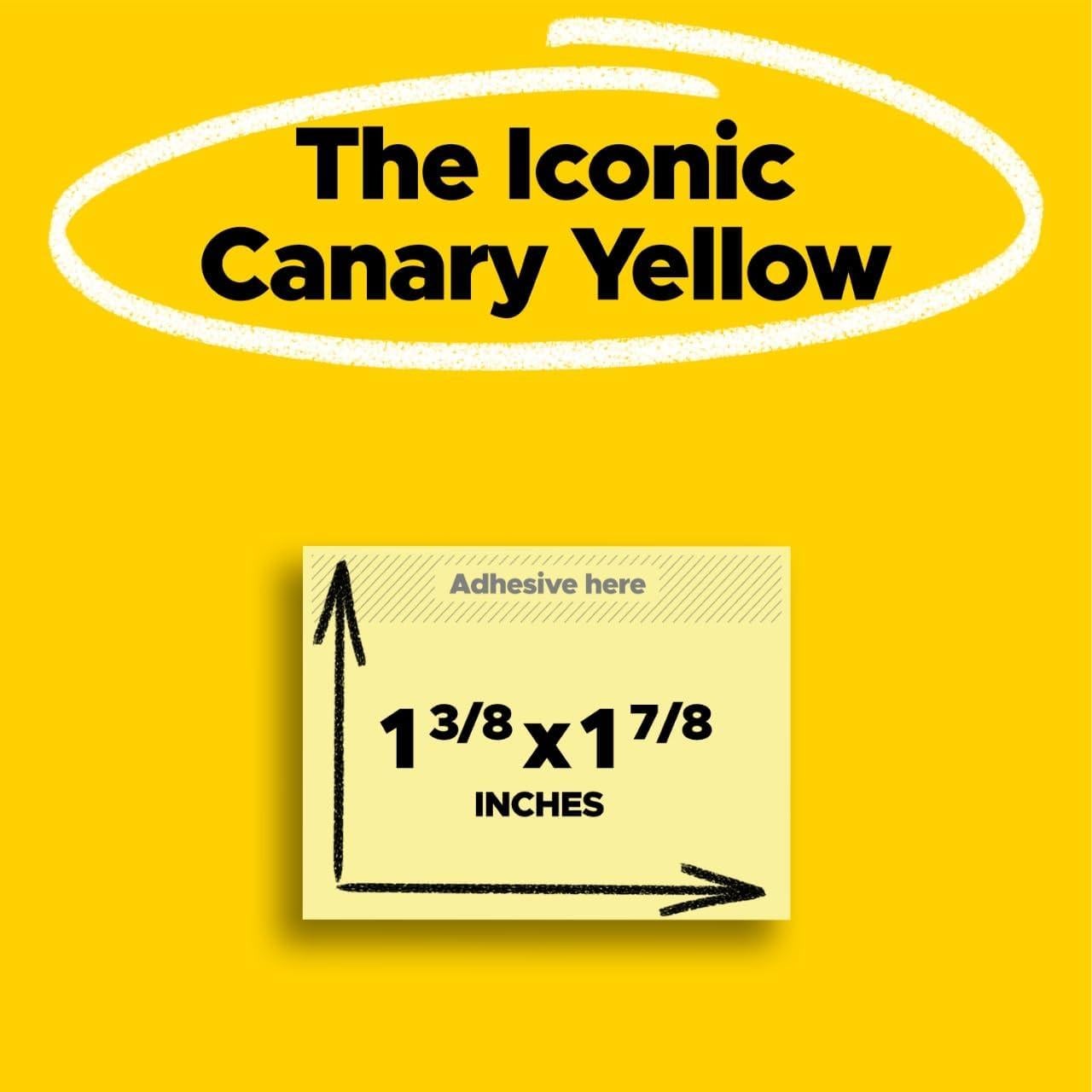 Notas Post-it Amarillo Canario 3.49 x 4.76 cm 24 blocs