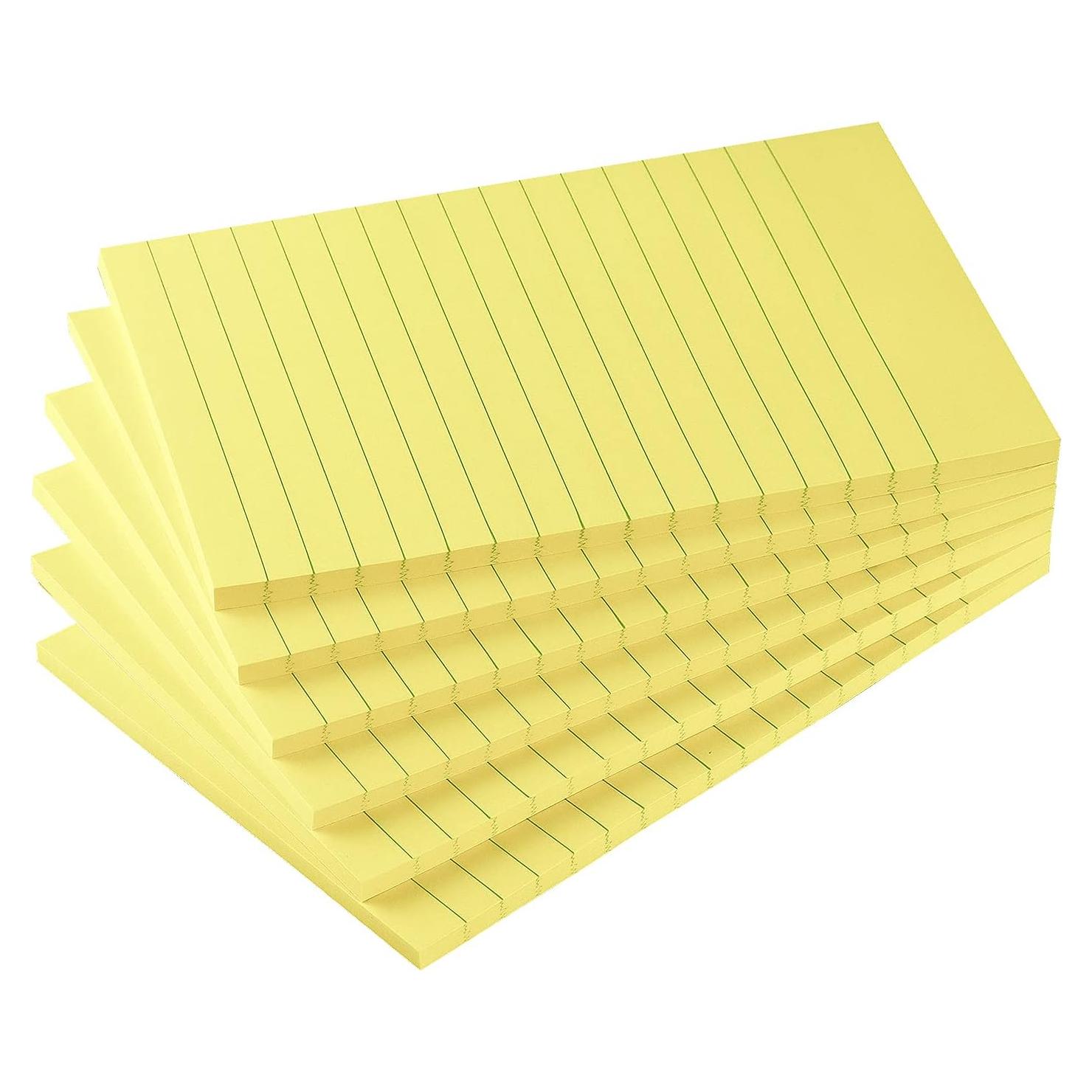 Bloc de Notas Adhesivas Rayadas Compra Temprana 10x15 cm Amarillo