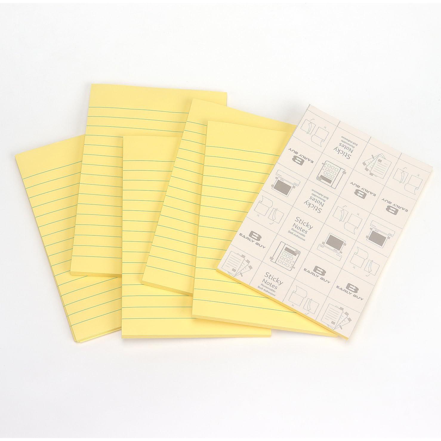 Bloc de Notas Adhesivas Rayadas Compra Temprana 10x15 cm Amarillo