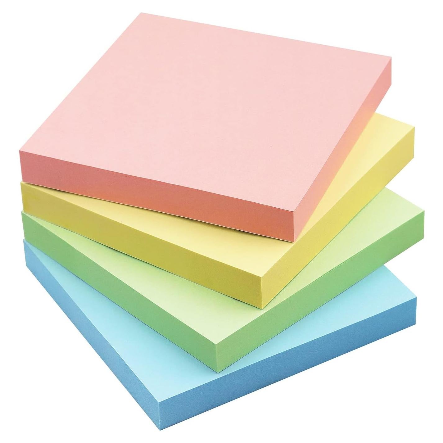 Notas Adhesivas 7.62x7.62 cm Lobo Oriental 4 Paquetes Pastel