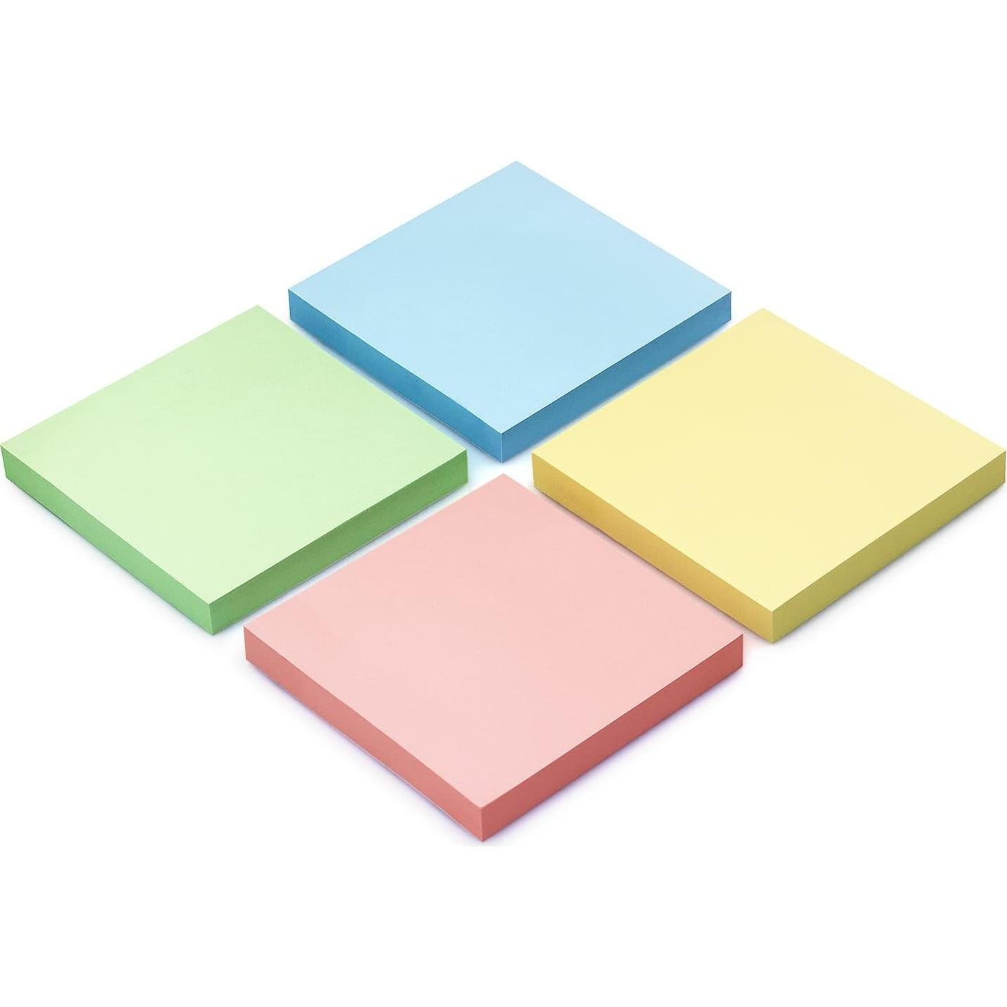 Notas Adhesivas 7.62x7.62 cm Lobo Oriental 4 Paquetes Pastel