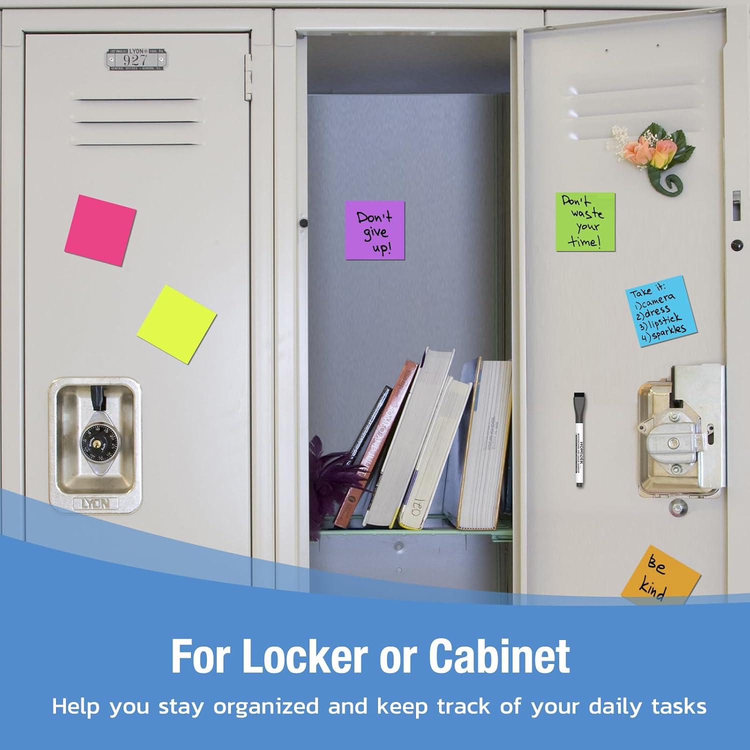 Notas Adhesivas Magnéticas Reutilizables HOMiDEK 30 Pcs 7.62x7.62 cm