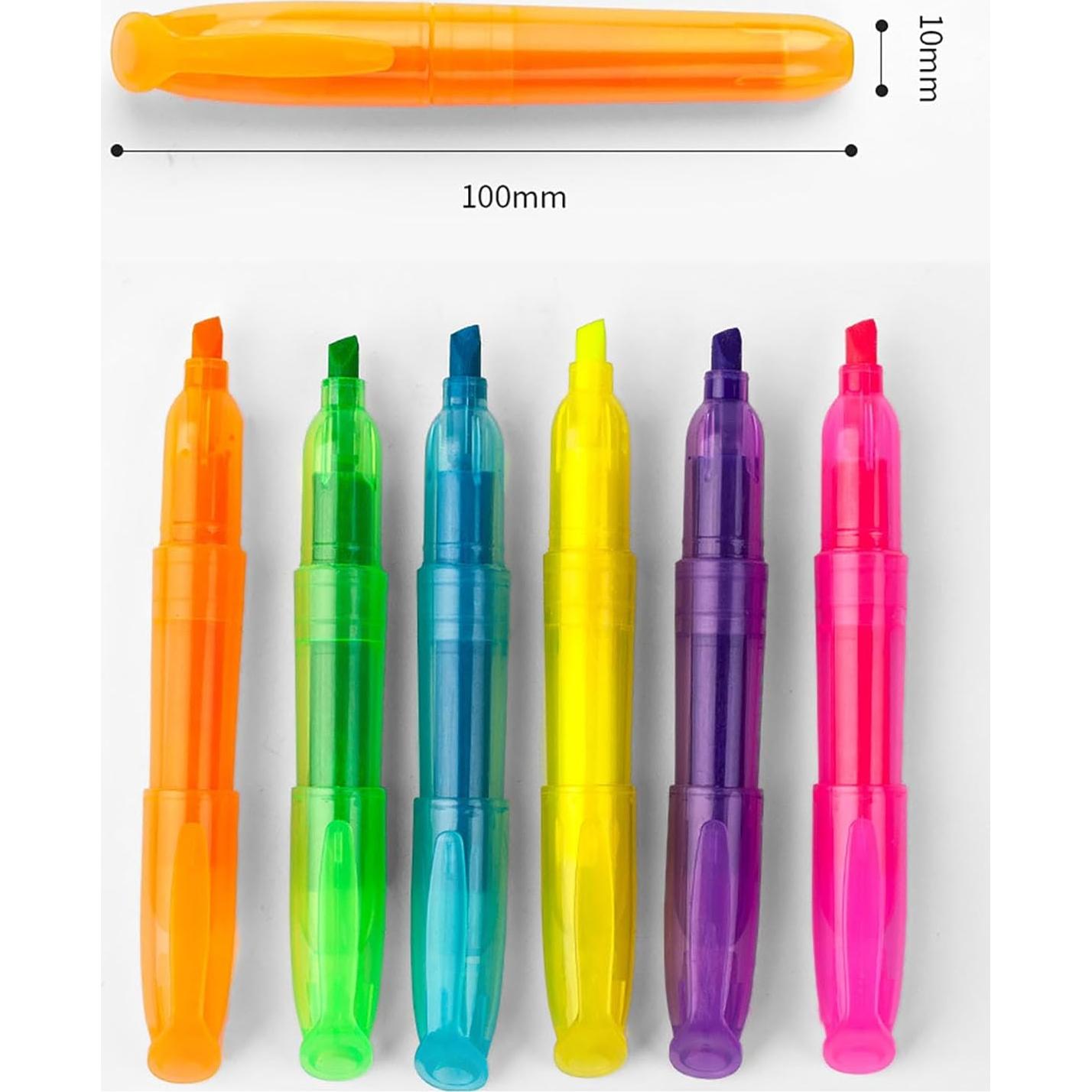 Marcadores Fluorescentes YYaaloa 12 Piezas Punta Chisel