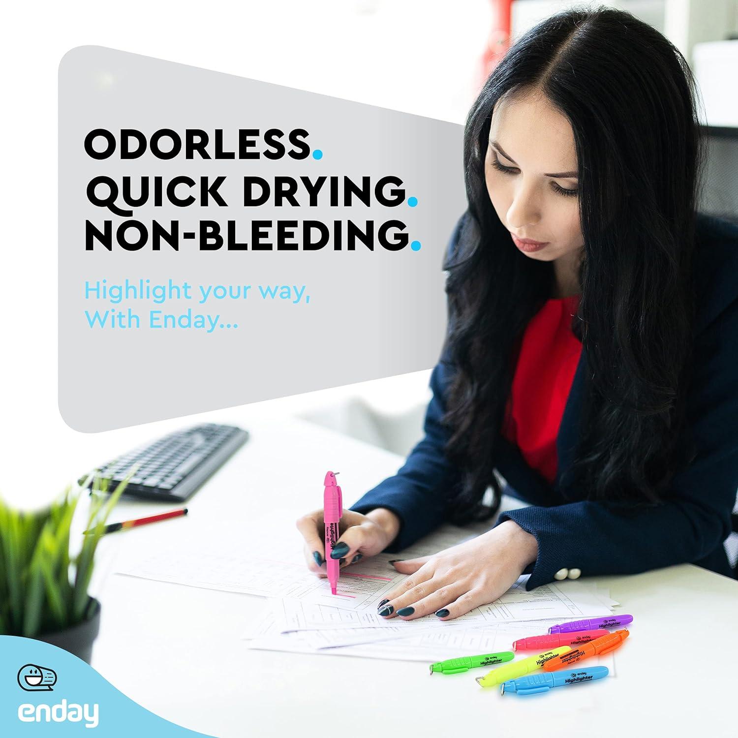 Marcadores Fluorescentes Mini Emraw - 12 Colores Asortidos