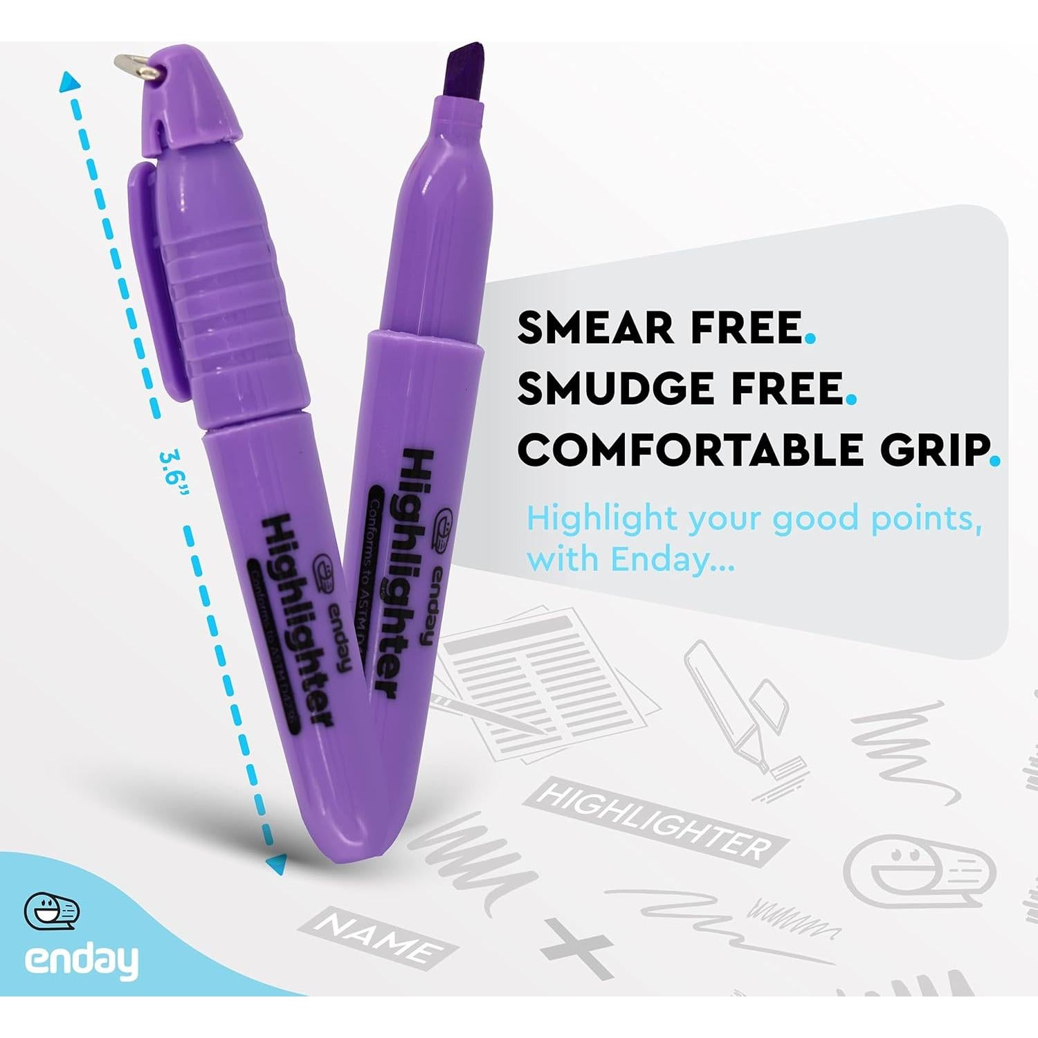 Marcadores Fluorescentes Mini Emraw - 12 Colores Asortidos