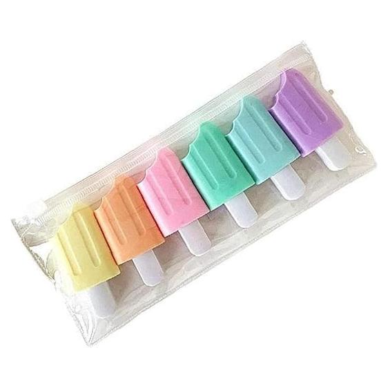 Conjunto de 6 Mini Resaltadores YuanHolumid en Forma de Hielo