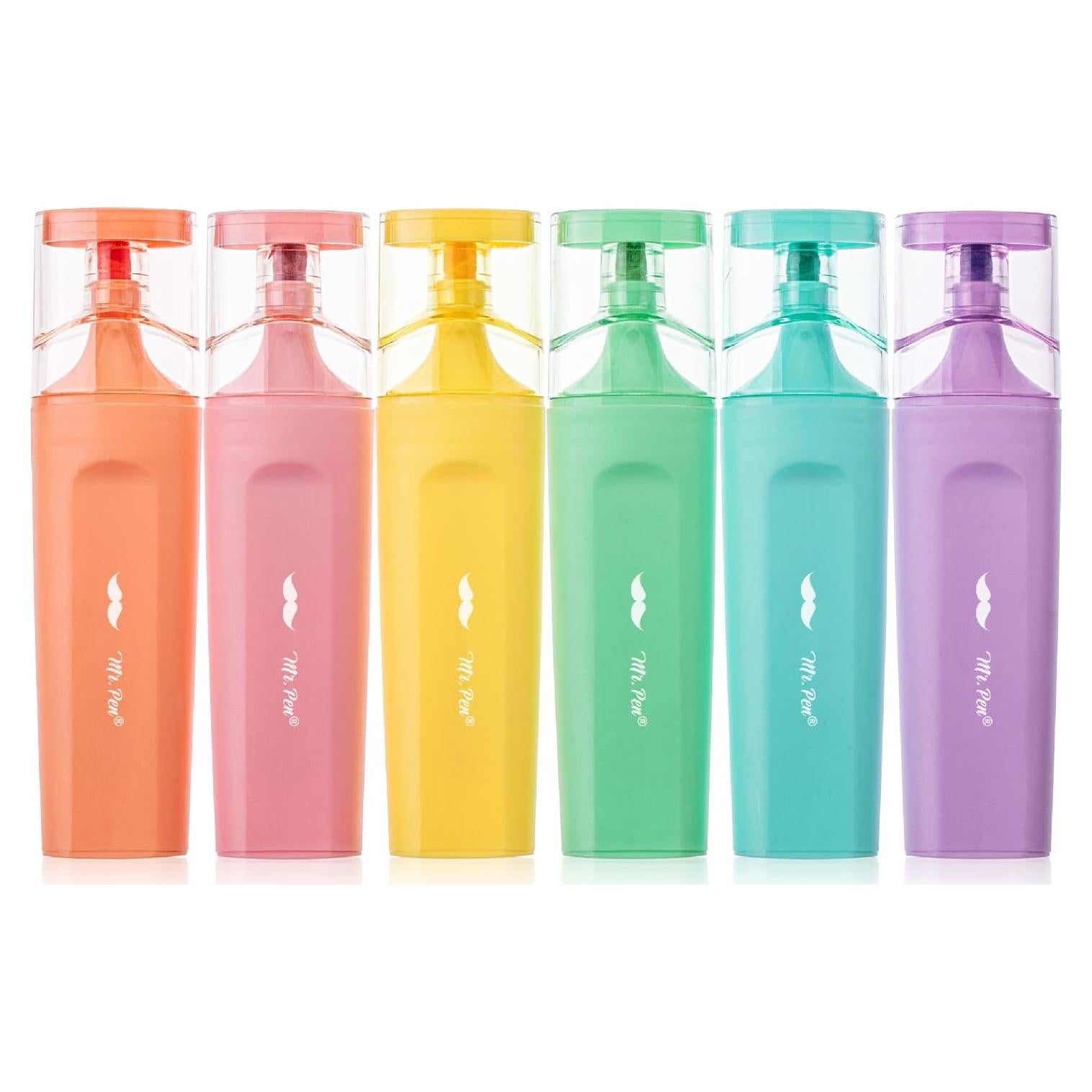 Marcadores de Resaltador Mr. Pen - Paquete de 6 Colores Pastel