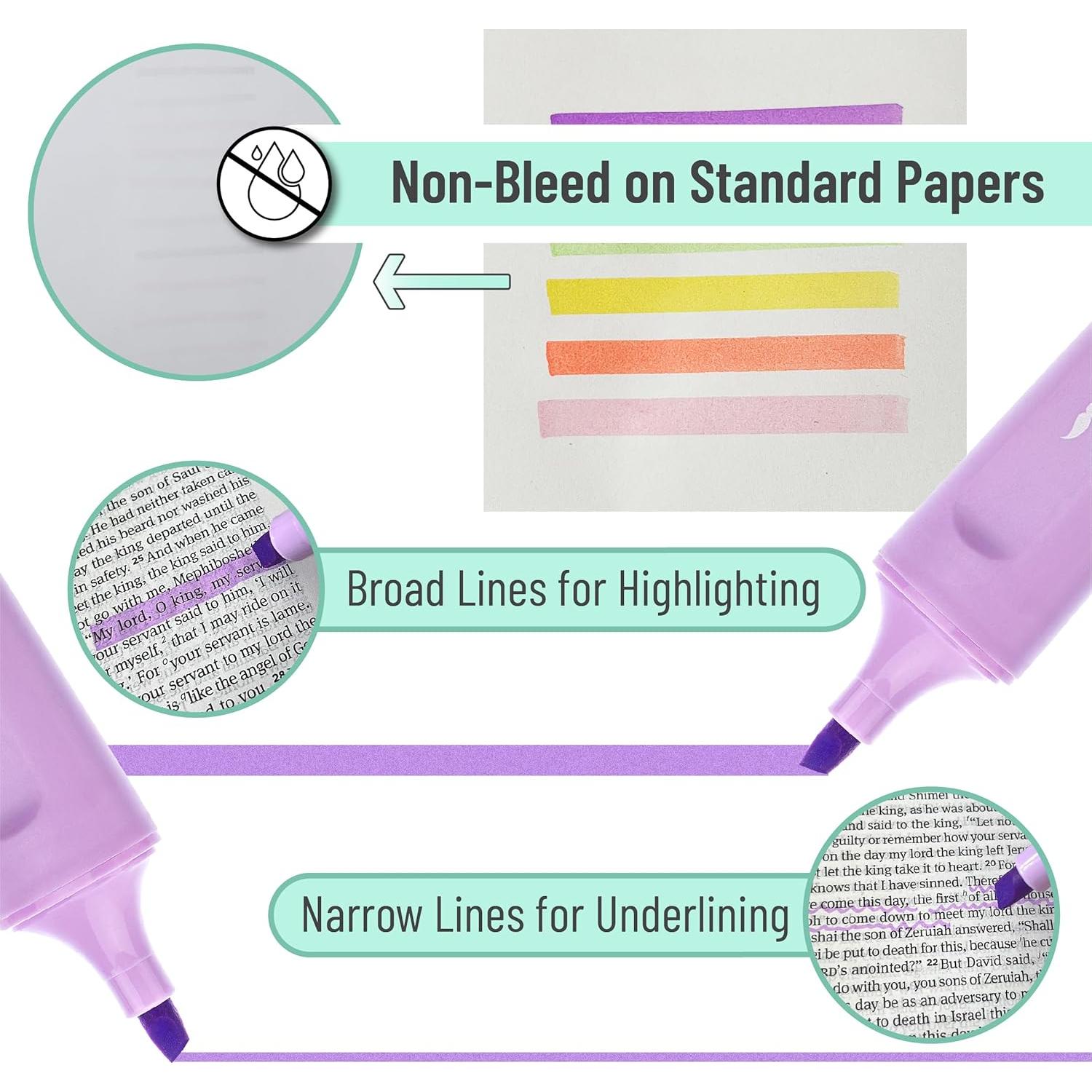 Marcadores de Resaltador Mr. Pen - Paquete de 6 Colores Pastel