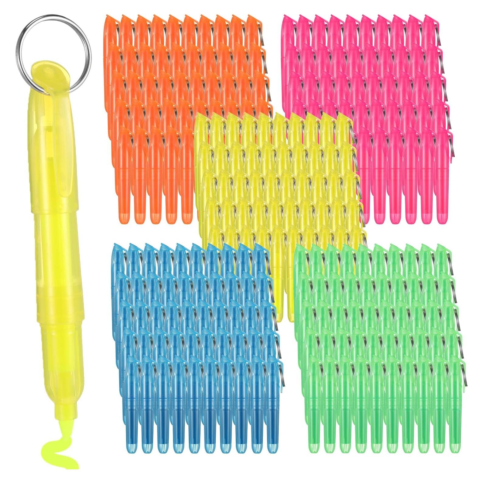 Kosiz 100 Mini Marcadores Fluorescentes Coloridos 8.5 cm