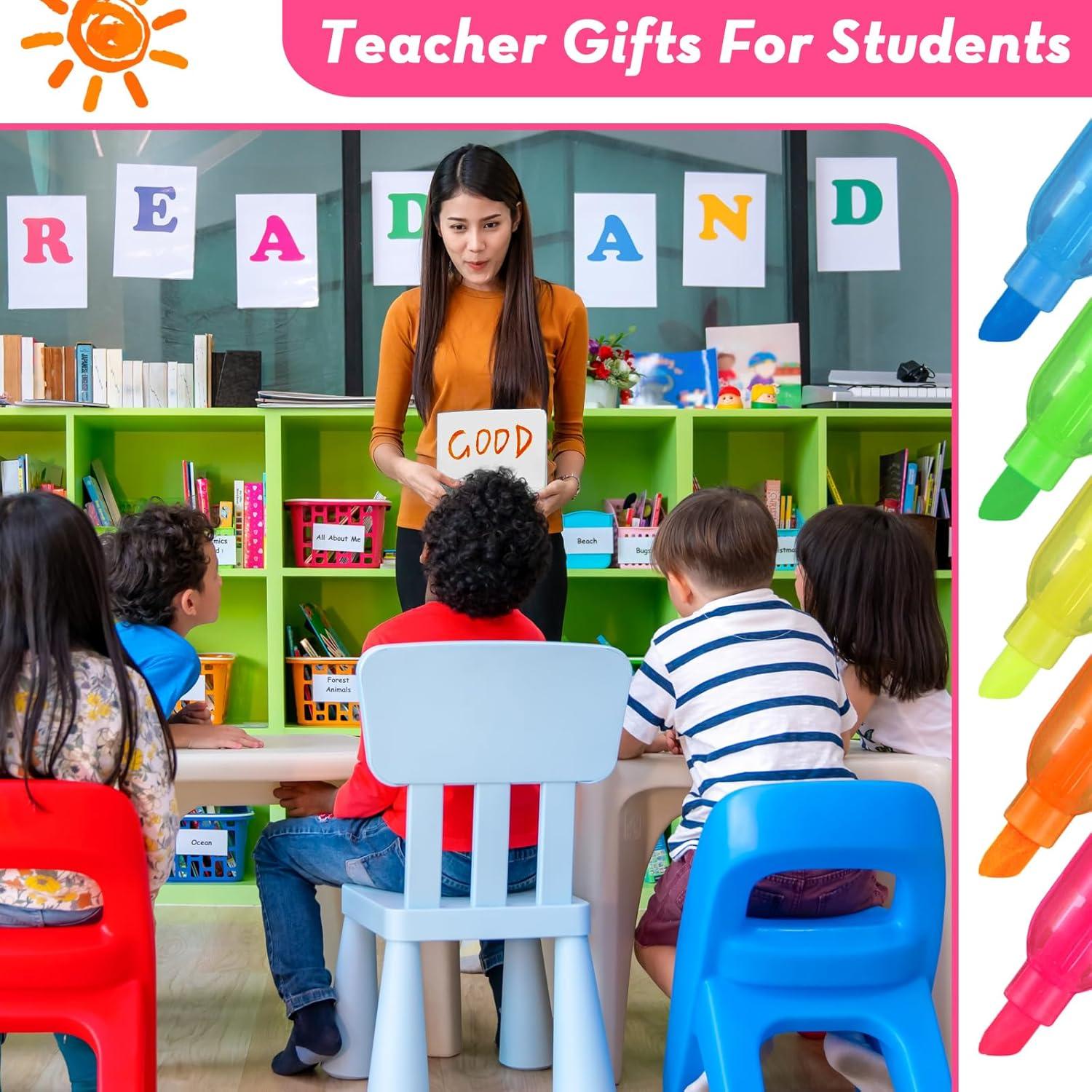 Kosiz 100 Mini Marcadores Fluorescentes Coloridos 8.5 cm