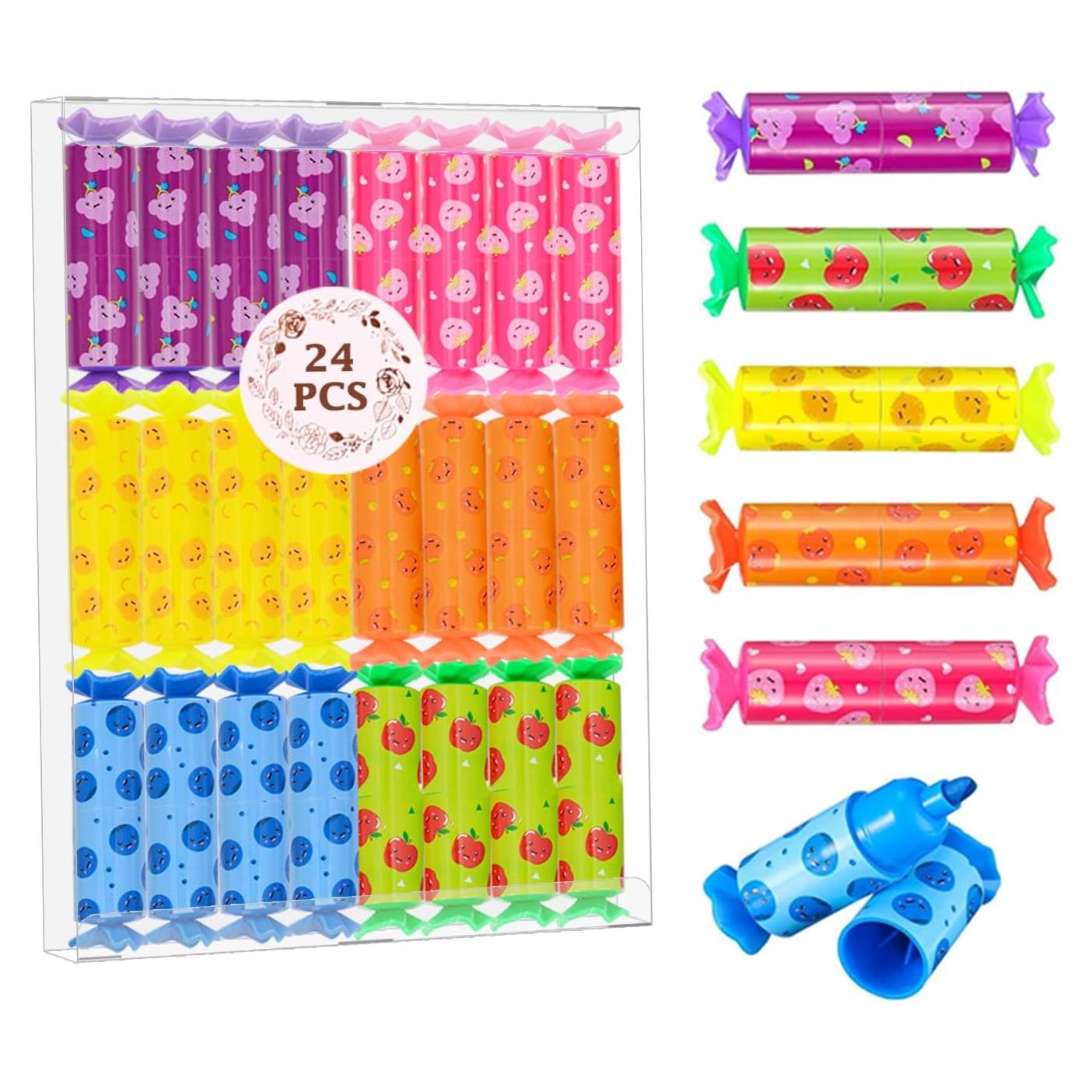 Marcadores Fluorescentes Eki Shoal - 24 Piezas Mini Kawaii