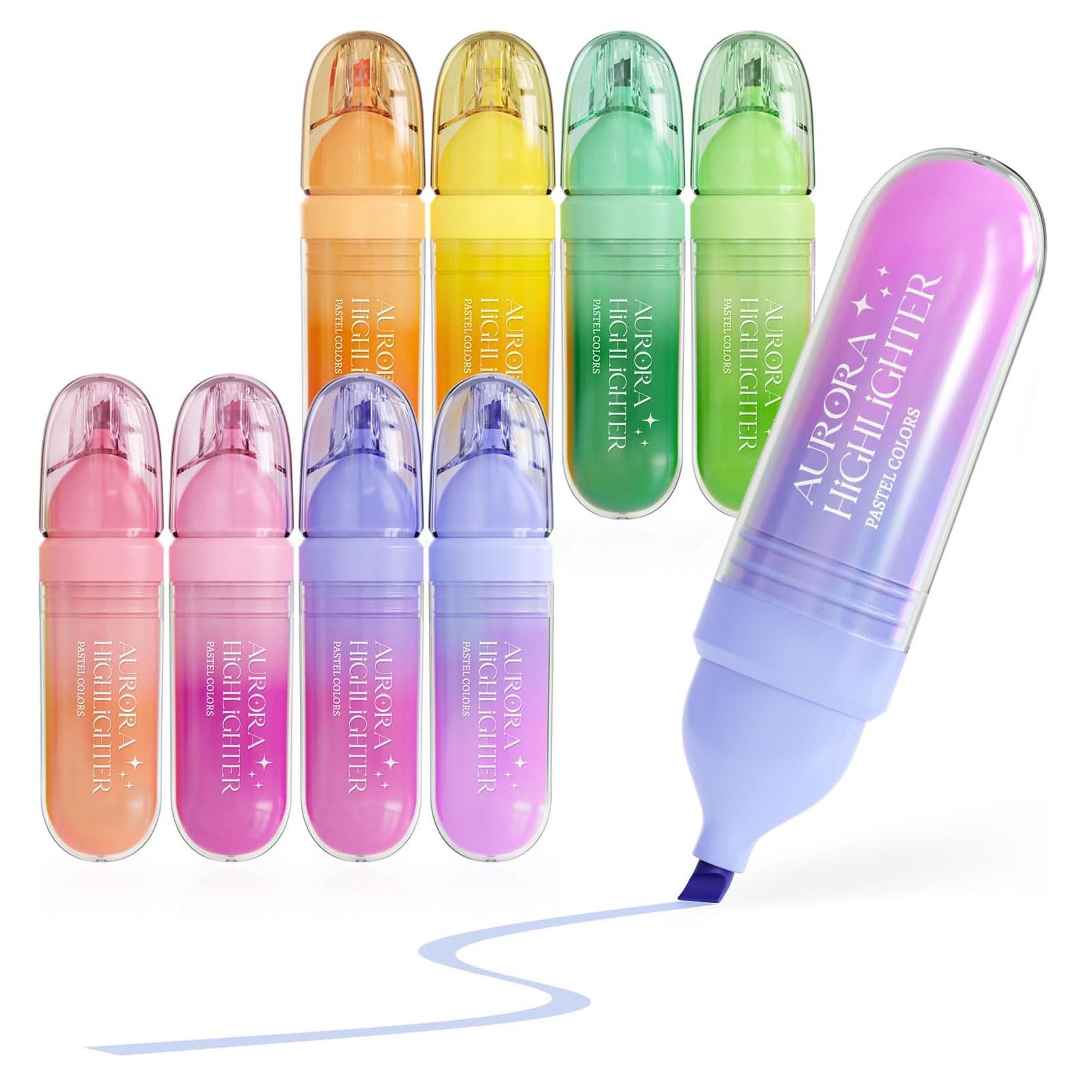 Marcadores Pastel Cuatro Dulces 8 Pcs Sin Sangrado 4mm 1mm