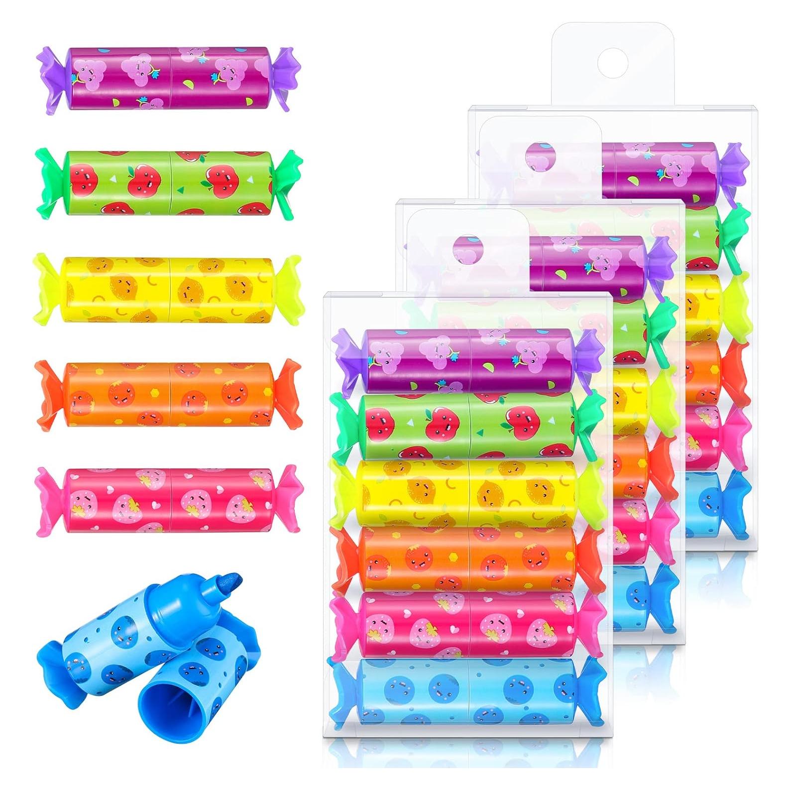 24 Mini Resaltadores de Caramelo Geyee - 6 Colores Variados