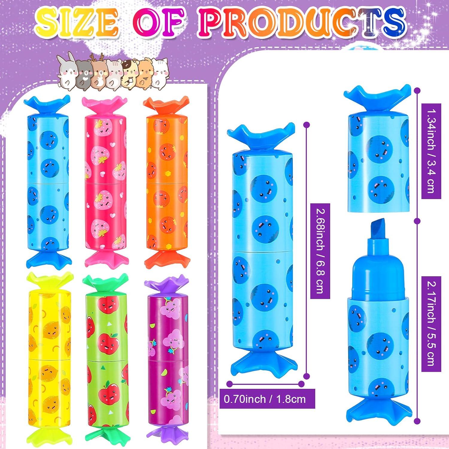 24 Mini Resaltadores de Caramelo Geyee - 6 Colores Variados