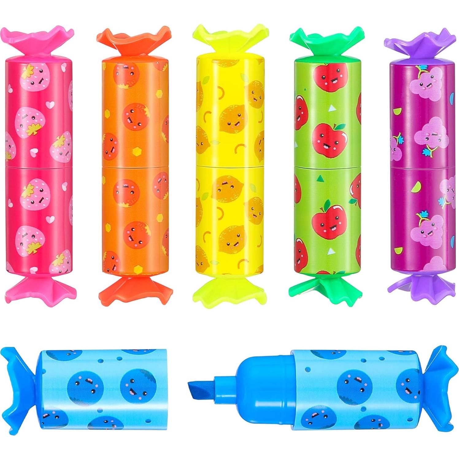 24 Mini Resaltadores de Caramelo Geyee - 6 Colores Variados