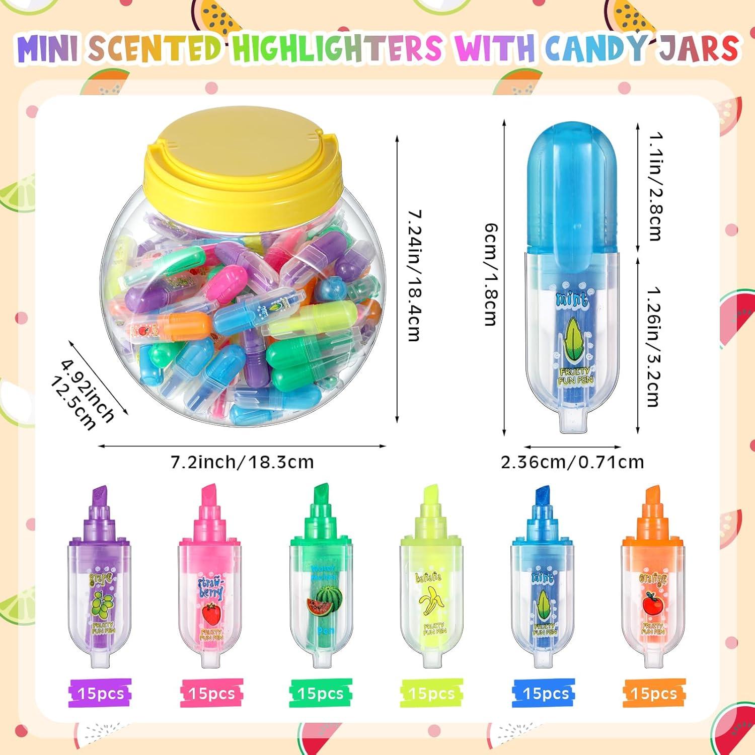 90 Marcadores Fluorescentes Aromatizados Ctosree Multicolor