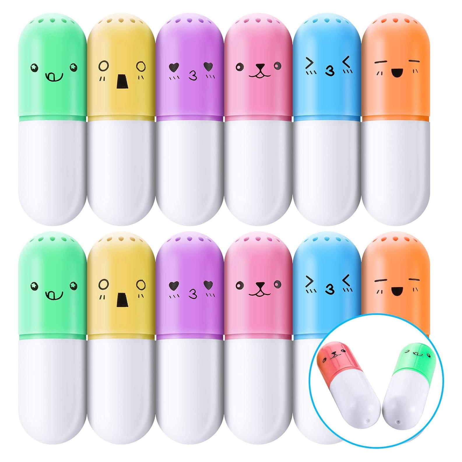 Bolígrafos Mini Kawaii Zonon 12 Pcs Fluorescentes 5 cm
